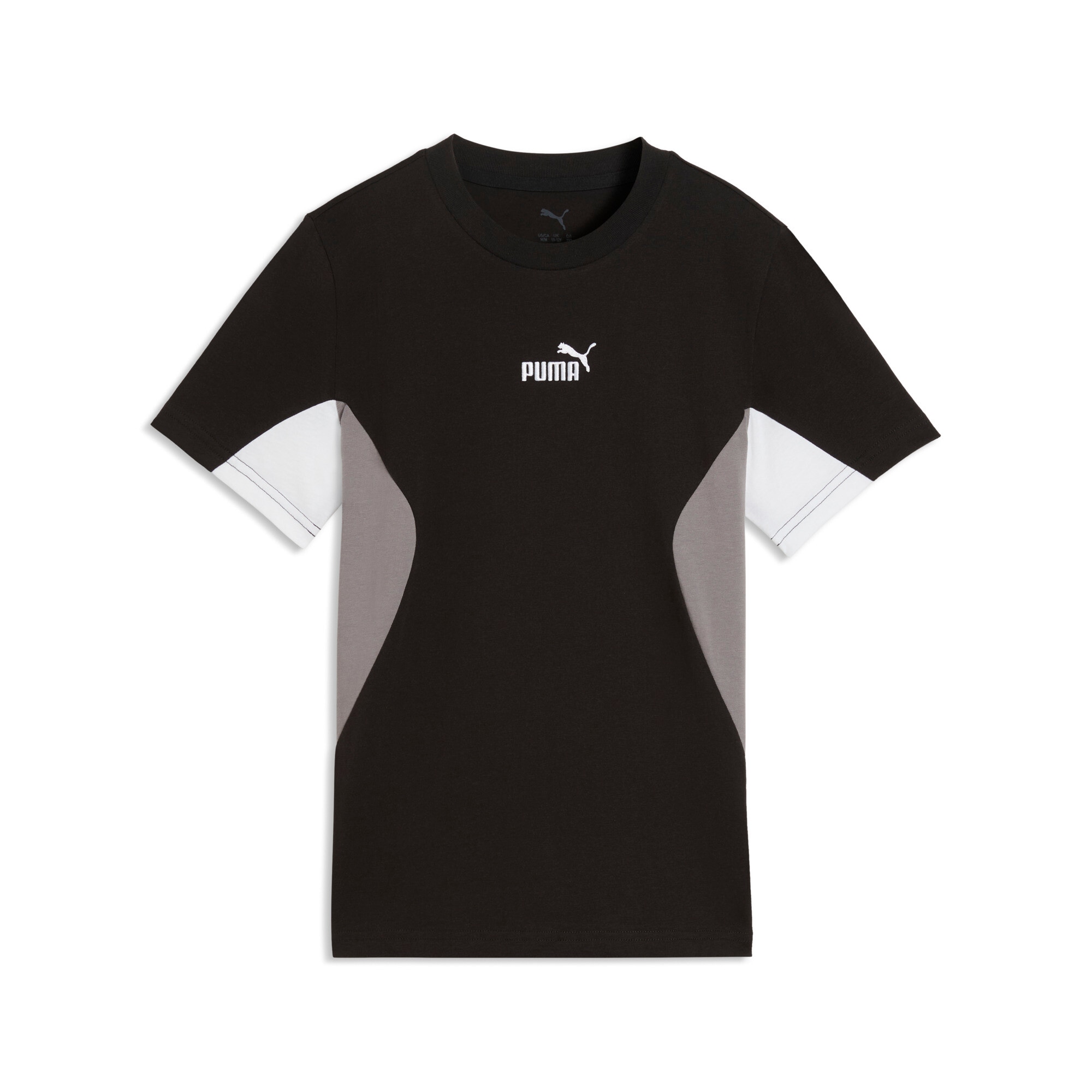 PUMA T-Shirt »ESS BLOCK TEE B« Kurzarm, Rundhalsausschnitt, ohne Kapuze