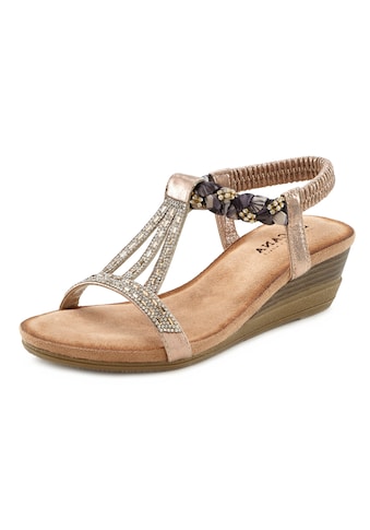 LASCANA Sandale, mit Schmucksteinen und elastischen Riemen kaufen
