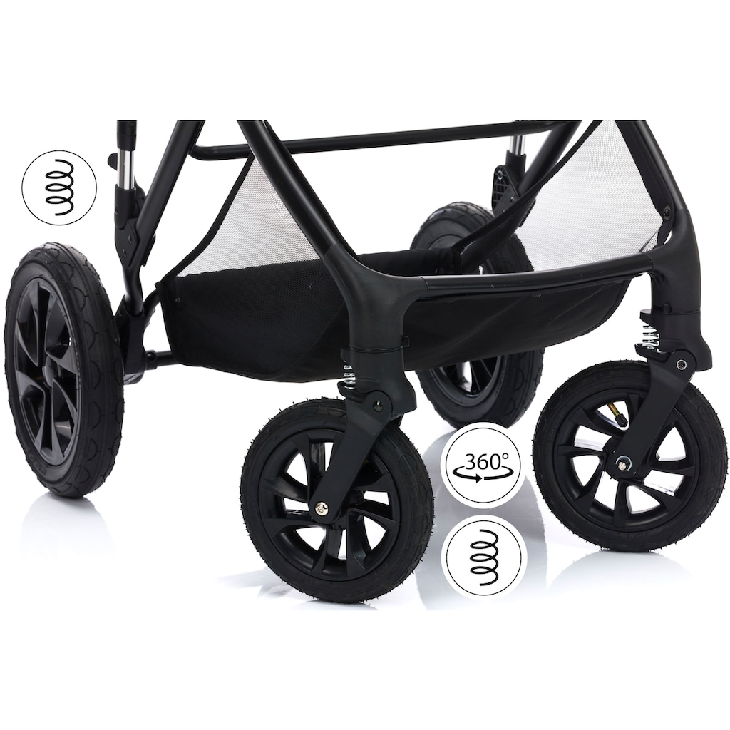 Fillikid Kombi-Kinderwagen »Kinderwagenset Fill Leopard Air, sand melange«, 22 kg