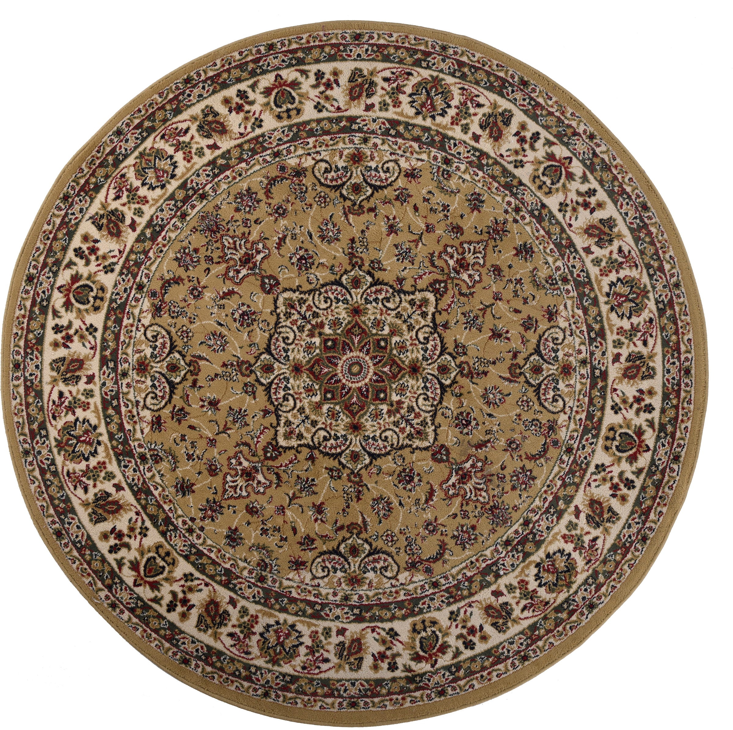 THEKO Teppich »Hamadan 359« rund 10 mm Höhe Kurzflor, Orient-Optik