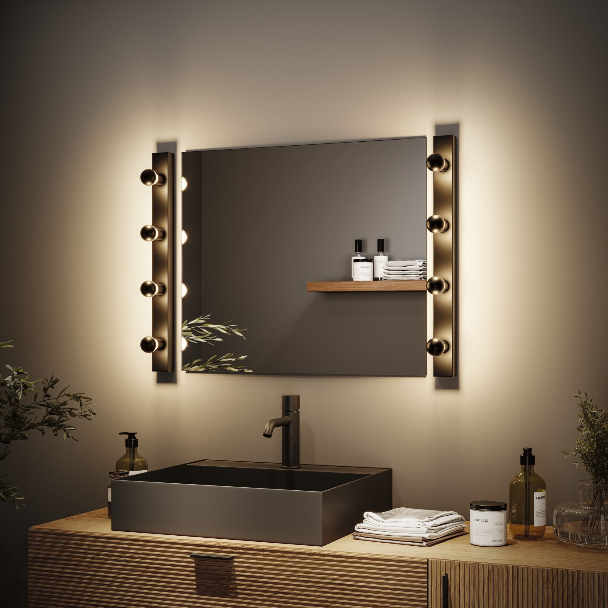 Paulmann LED-Leuchtmittel »LED Tropfen Kopfspiegel 470lm E14 2700K 4,5W 230V dim schwarz matt« E14 1 Stk. Warmweiß
