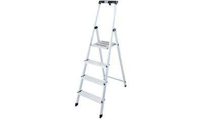 KRAUSE Stehleiter »Safety«, Aluminium, 1x4 Stufen, Arbeitshöhe ca. 285 cm kaufen