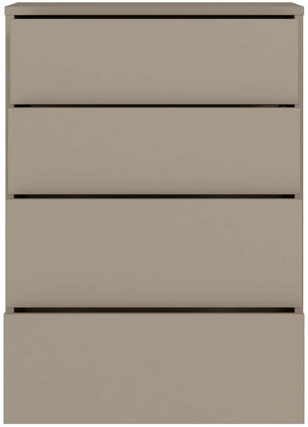 FORTE Kommode »Alice Springs, Kommode 4 Schubkästen B/H/T 74,5/99,1/34,9 cm« Schubkästen mit Vollauszug, Grifflos, Push to open