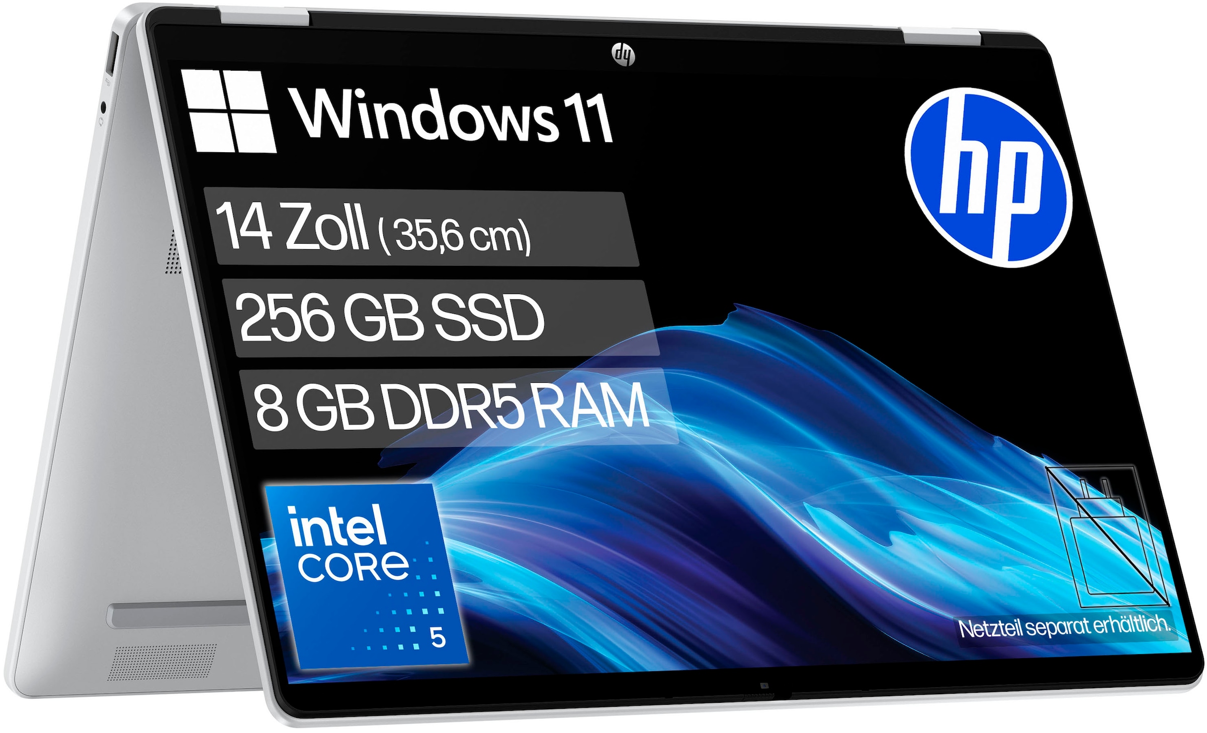 HP Convertible Notebook »14-fp0250ngx« 35,56 cm / 14 ″ Intel Core 5 Intel Graphics 256 GB SSD