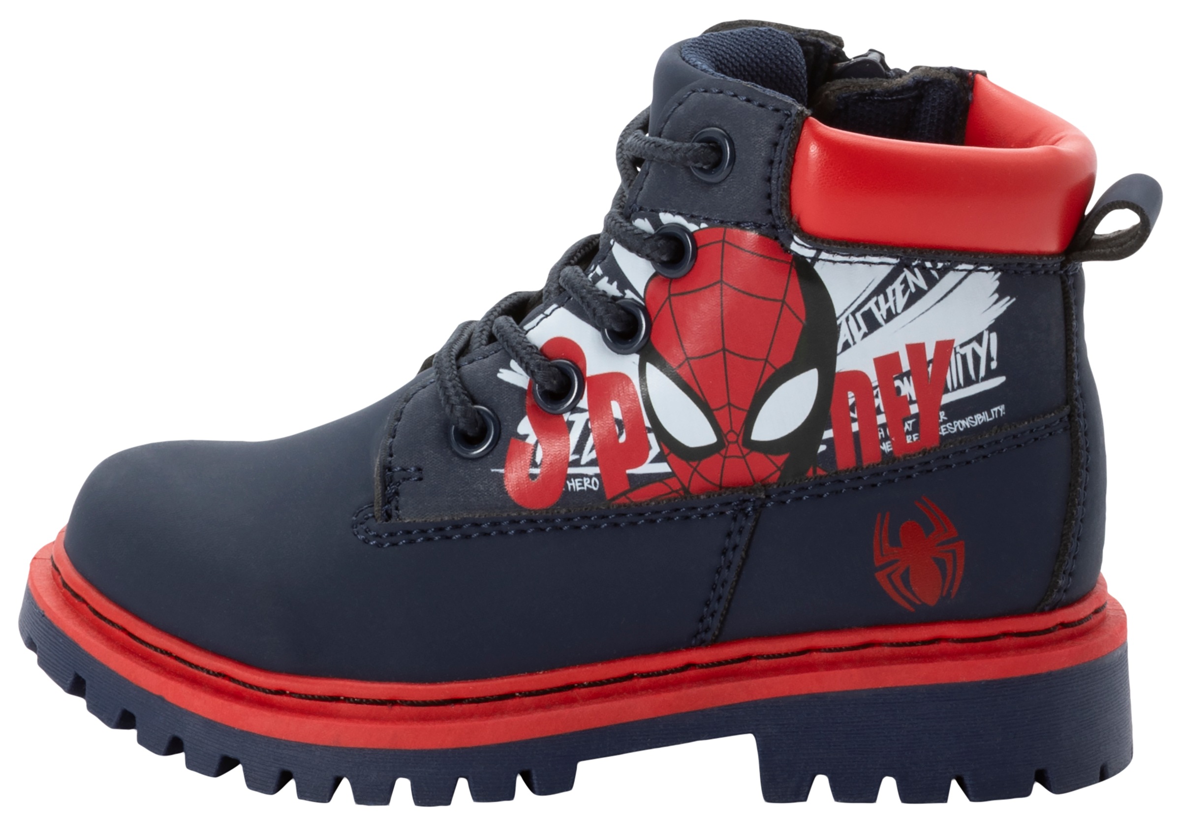 Disney Schnürboots »Spiderman«, Winterstiefel, Schnürstiefel, Winterschuhe