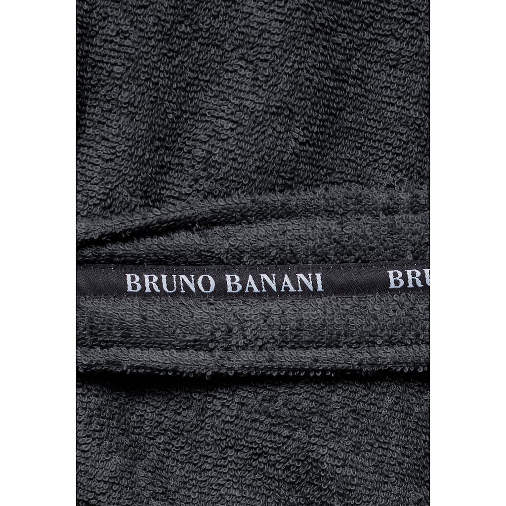 Bruno Banani Herrenbademantel »»Danny««, (1 St.), mit Logostreifen, Herren Bademantel aus 100% Baumwolle, S-4XL