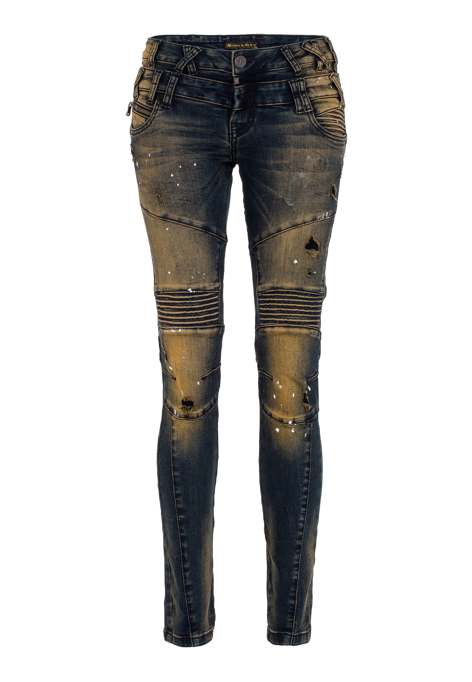 Cipo & Baxx Slim-fit-Jeans »Cipo & Baxx Jeans« mit Doppel-Bund, WD362