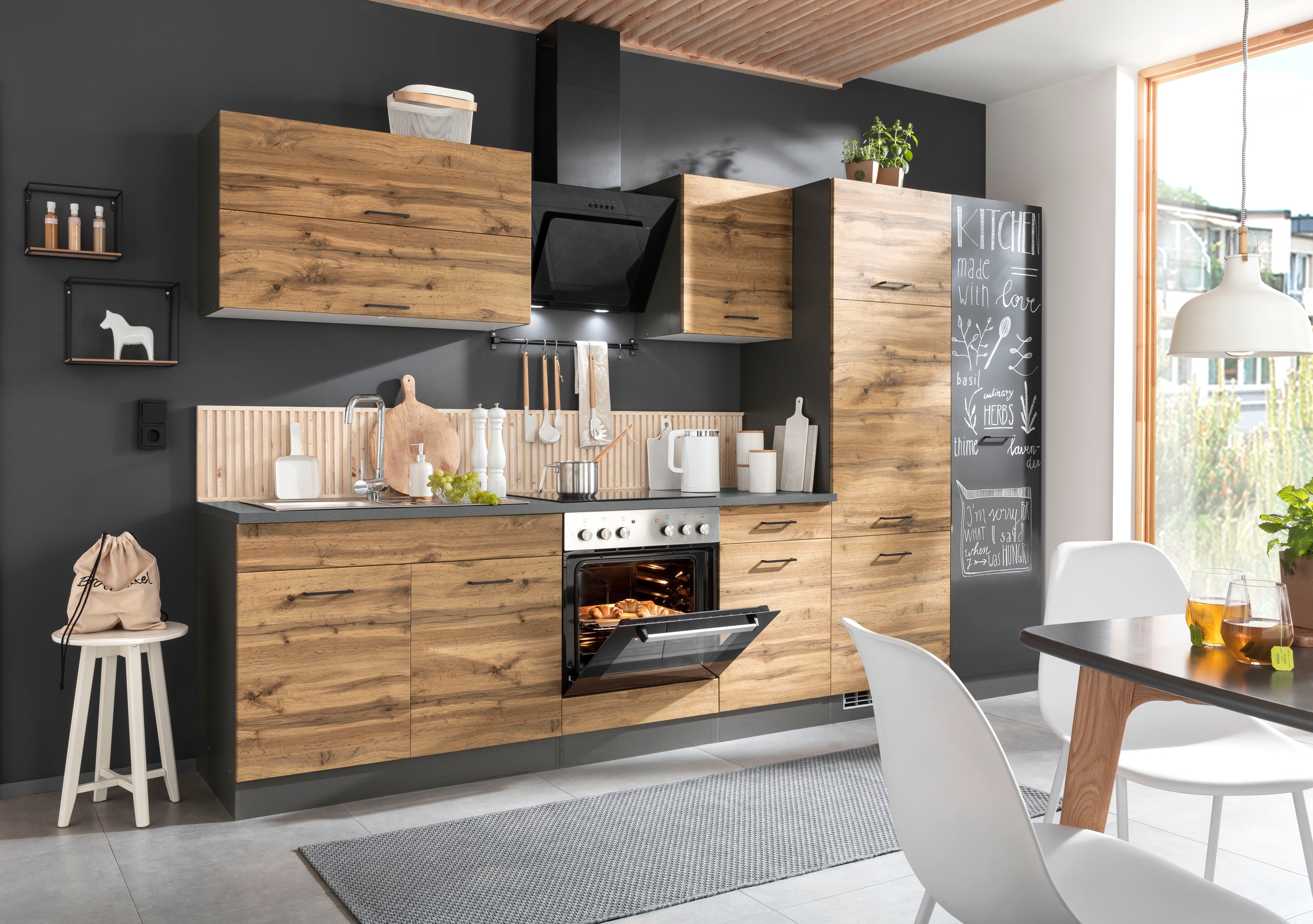 KOCHSTATION Küchenzeile »KS-Trier« ohne E-Geräte, Breite 320 cm