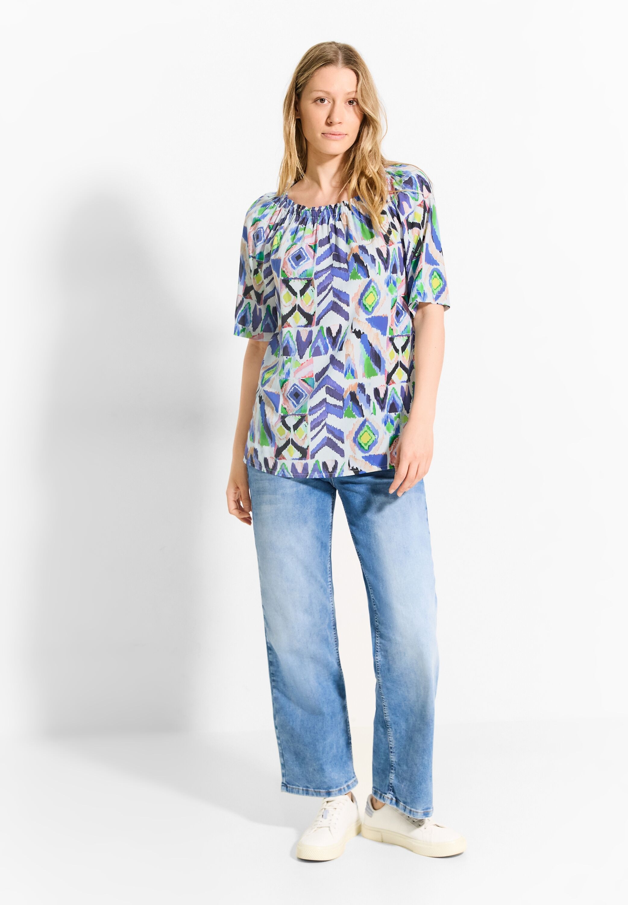 Cecil Kurzarmbluse, mit All-Over Print