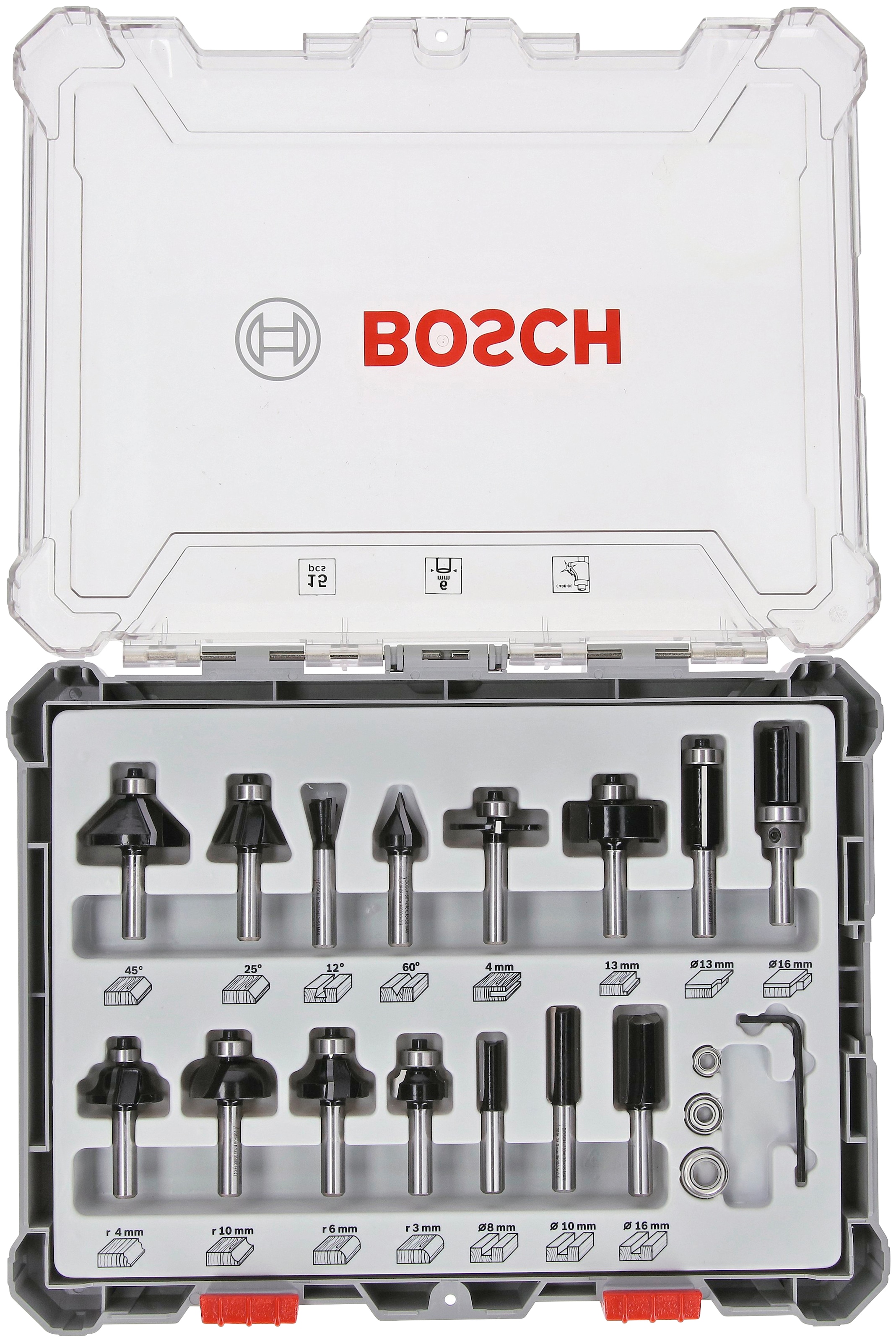 Bosch Professional Fräser-Set »Mixed«, (15 tlg.), 6-mm-Schaft online kaufen  | mit 3 Jahren XXL Garantie
