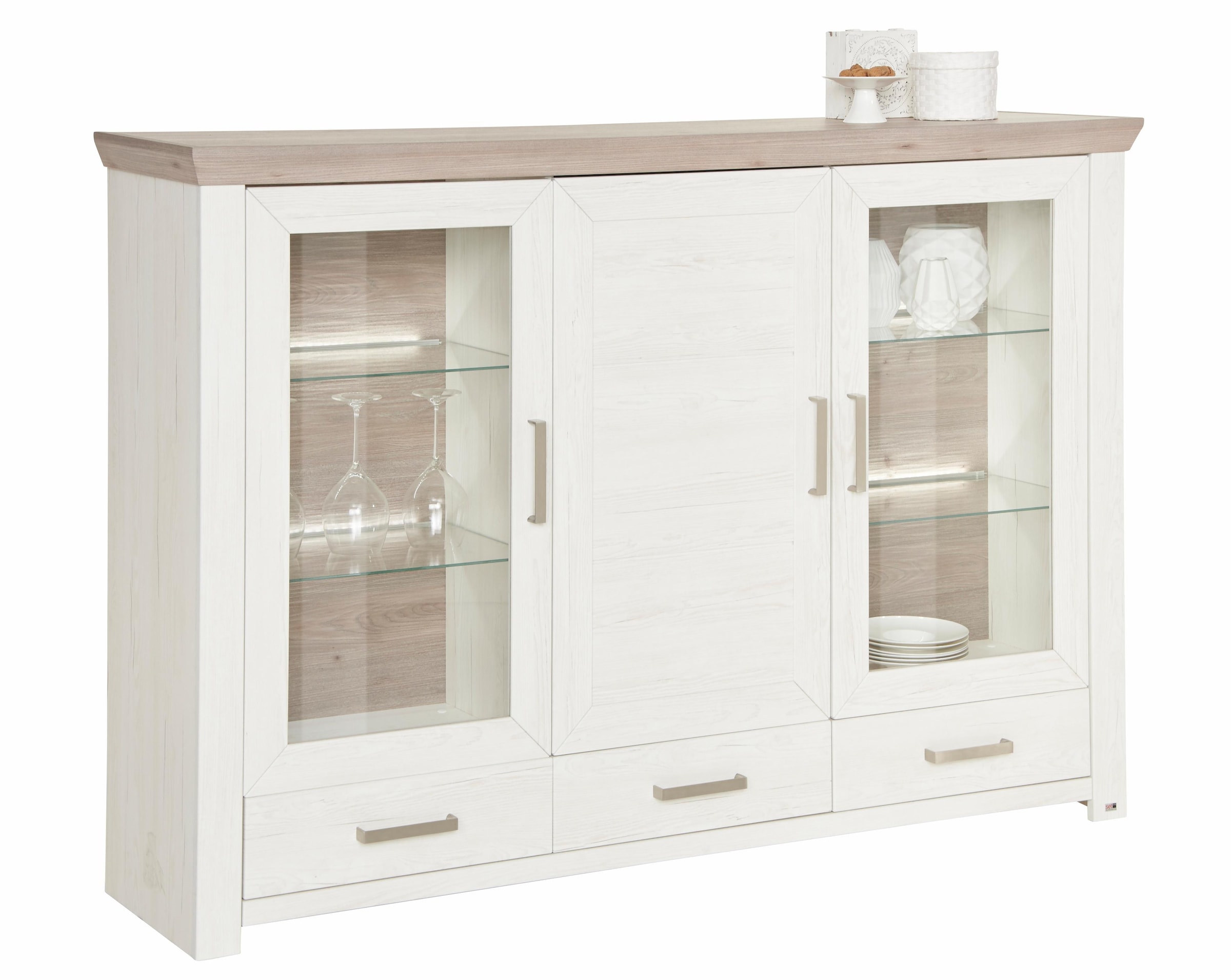 set one by Musterring Highboard »york«, Typ 57,Breite 184 cm