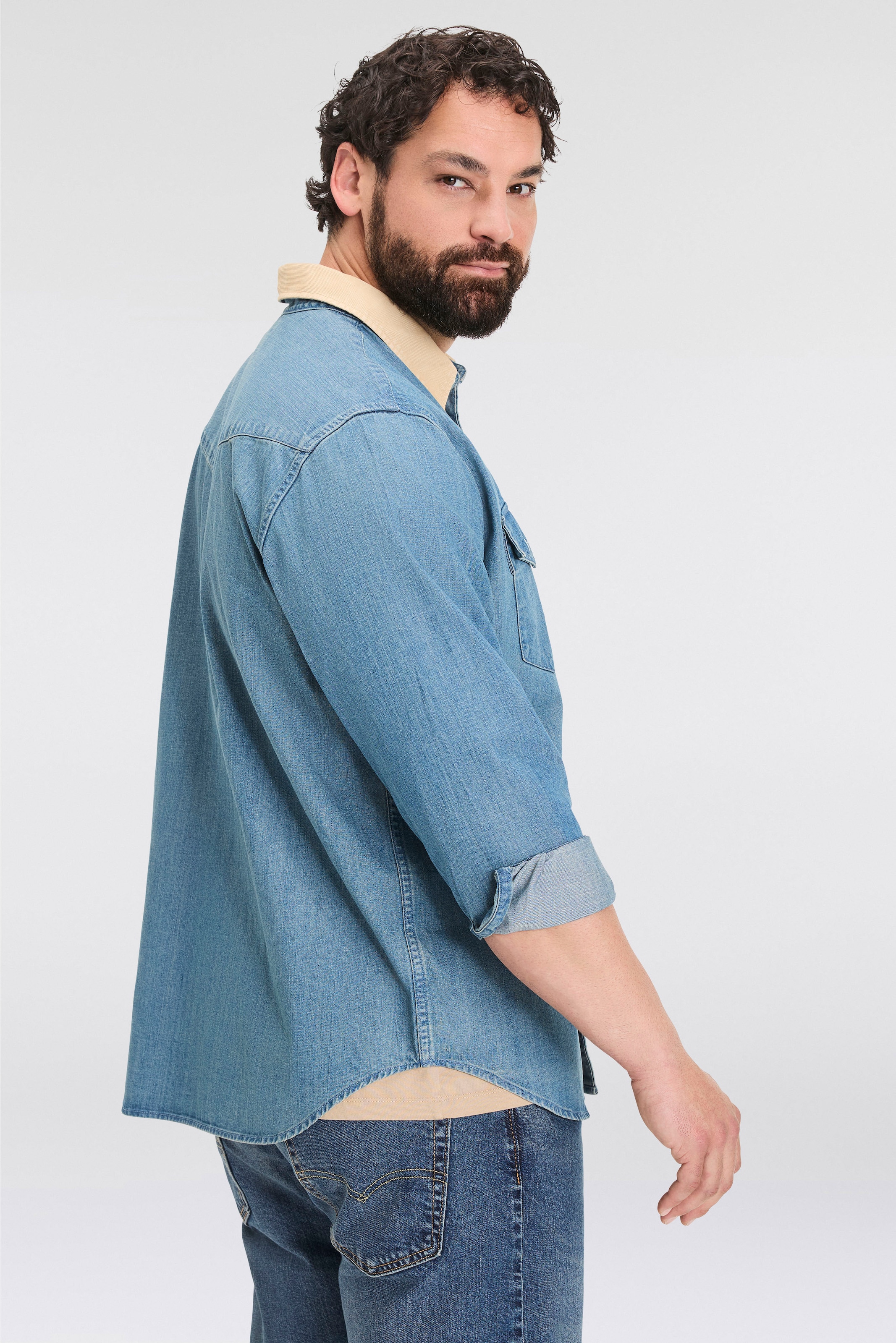 Levi's® Plus Jeanshemd »BIG RELAXED FIT WESTERN«