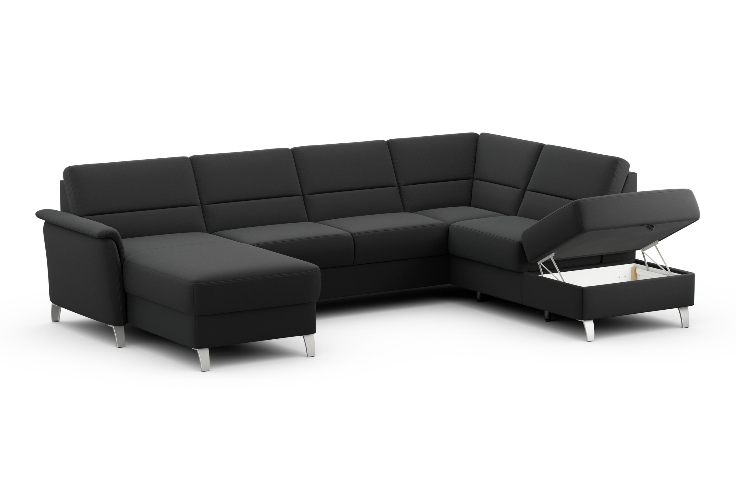 sit&more Wohnlandschaft »Palmera U-Form«, Federkern, wahlweise mit Bettfunktion und mit/ohne Stauraum