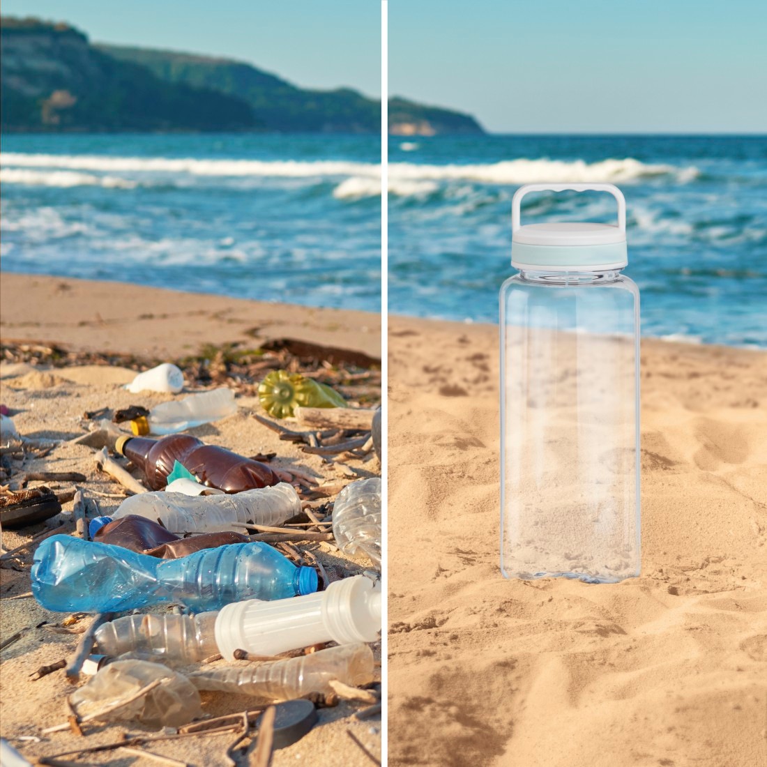 Xavax Trinkflasche »Trinkflasche, 1250 ml (Wasserflasche auslaufsicher, Henkel)«