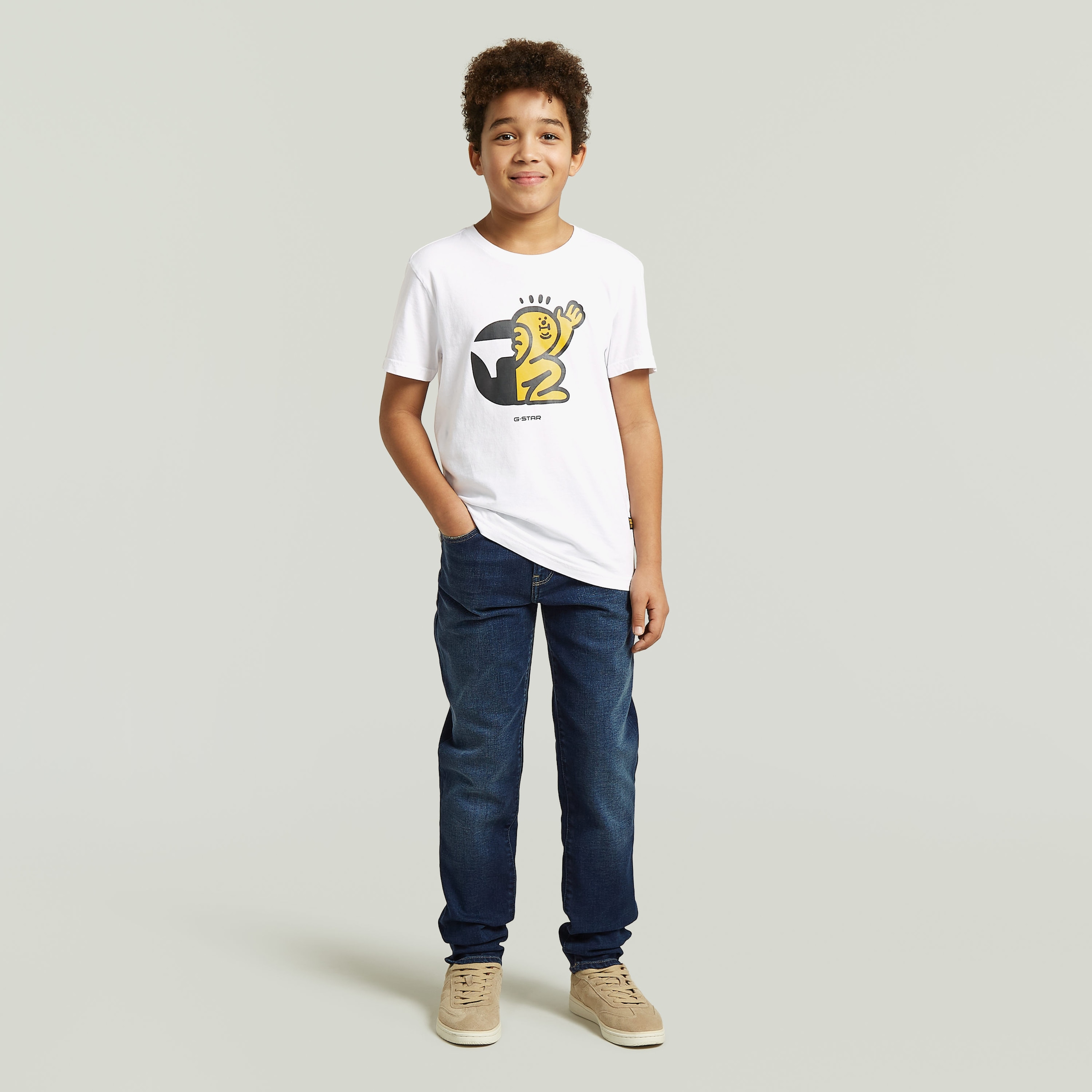 G-STAR 5-Pocket-Jeans »KIDS, 3301 SLIM« mit mittlerem Bund, Baumwoll-Denim