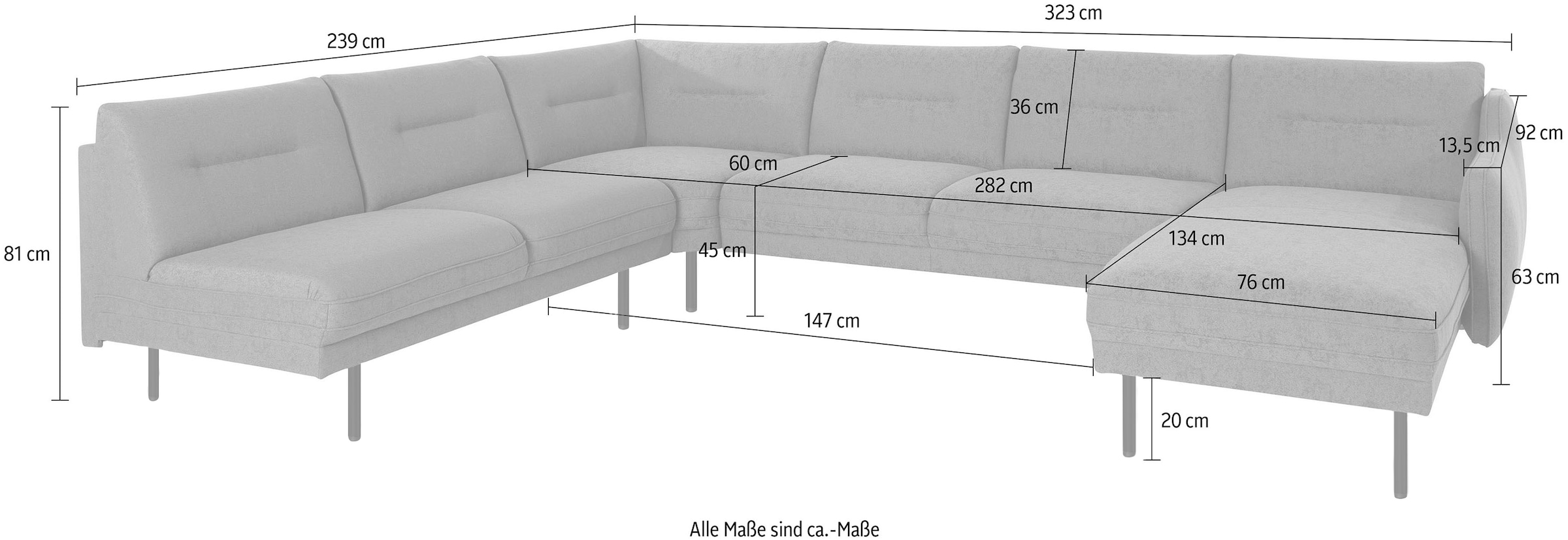 OTTO home Wohnlandschaft »Nordfyn U-Form« edles Design in 3 Bezugsqualitäten, Design by Morten Georgsen