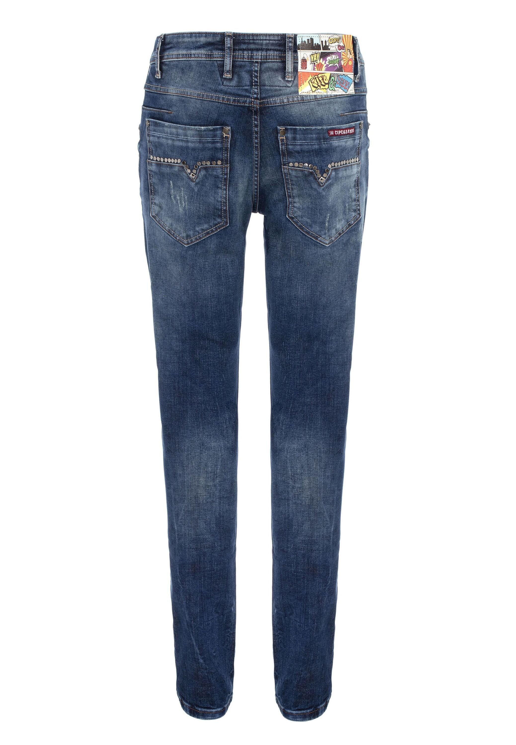 Cipo & Baxx 5-Pocket-Jeans »Cipo & Baxx Jeans« mit trendigen Used-Elementen, CD658