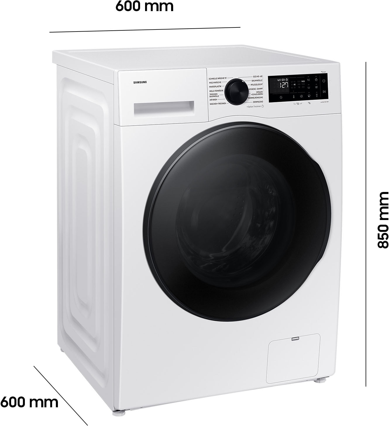 Samsung Waschtrockner »WD9EDG5B15BE« WD5000D 9 kg /6 kg 72 dB(A) Hygiene Dampfprogramm