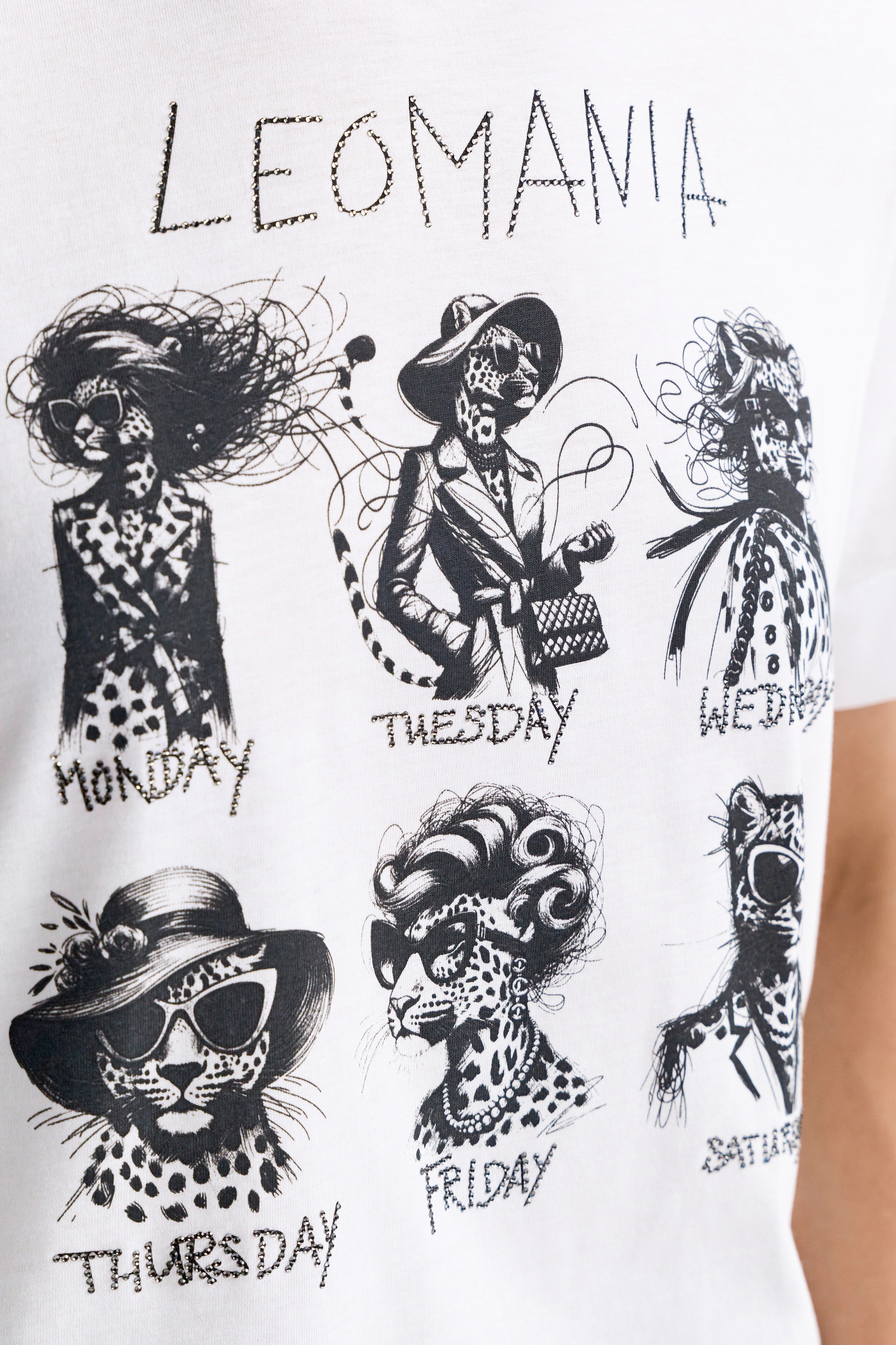 RICHROYAL Kurzarmshirt, Print "Leomania"