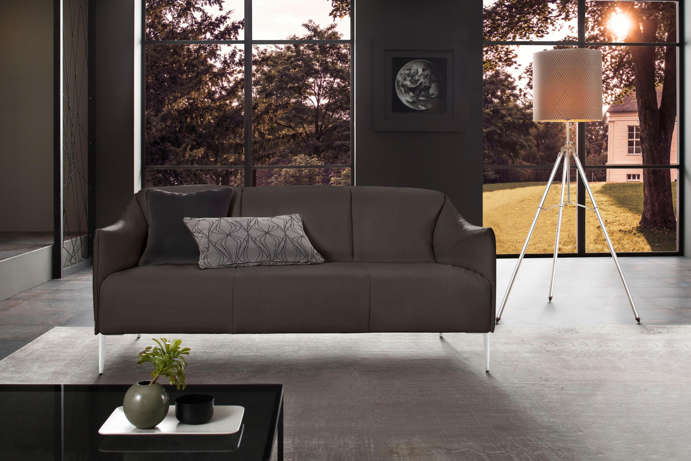 W.SCHILLIG 2,5-Sitzer »sally«, mit Metallfüßen in Chrom glänzend, Breite 174 cm