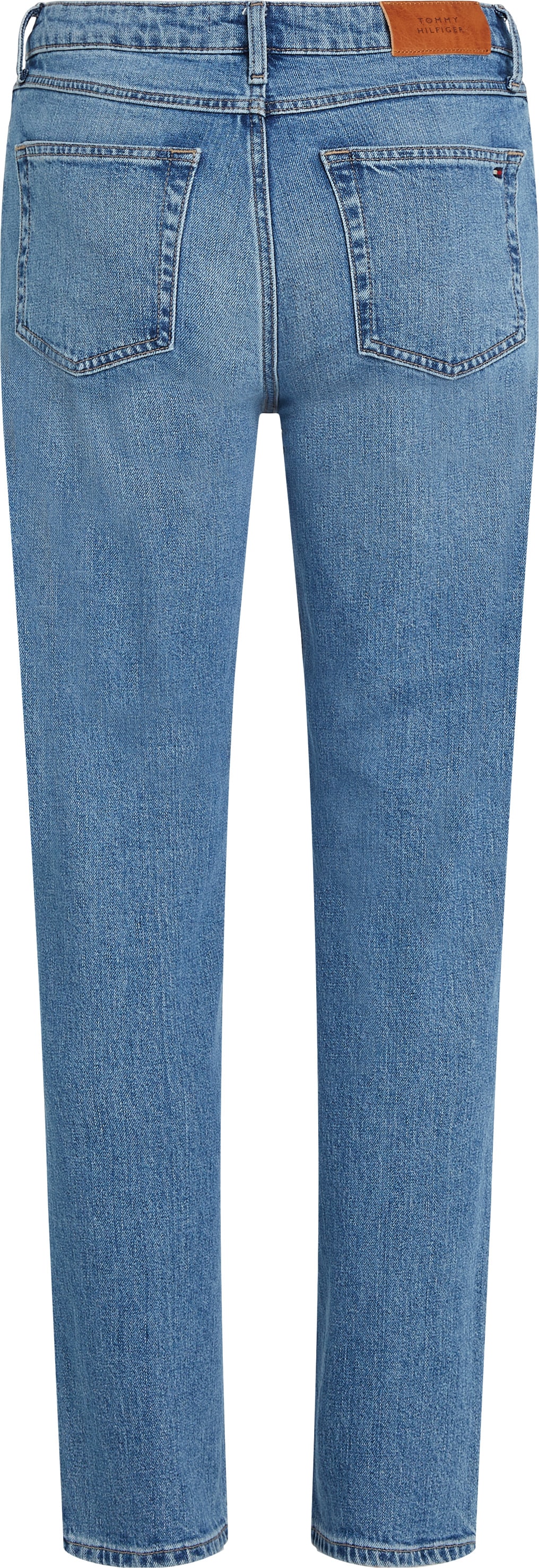 Tommy Hilfiger Straight-Jeans »CLASSIC STRAIGHT RW ECRU«, mit Logo-Badge, in Knöchellänge