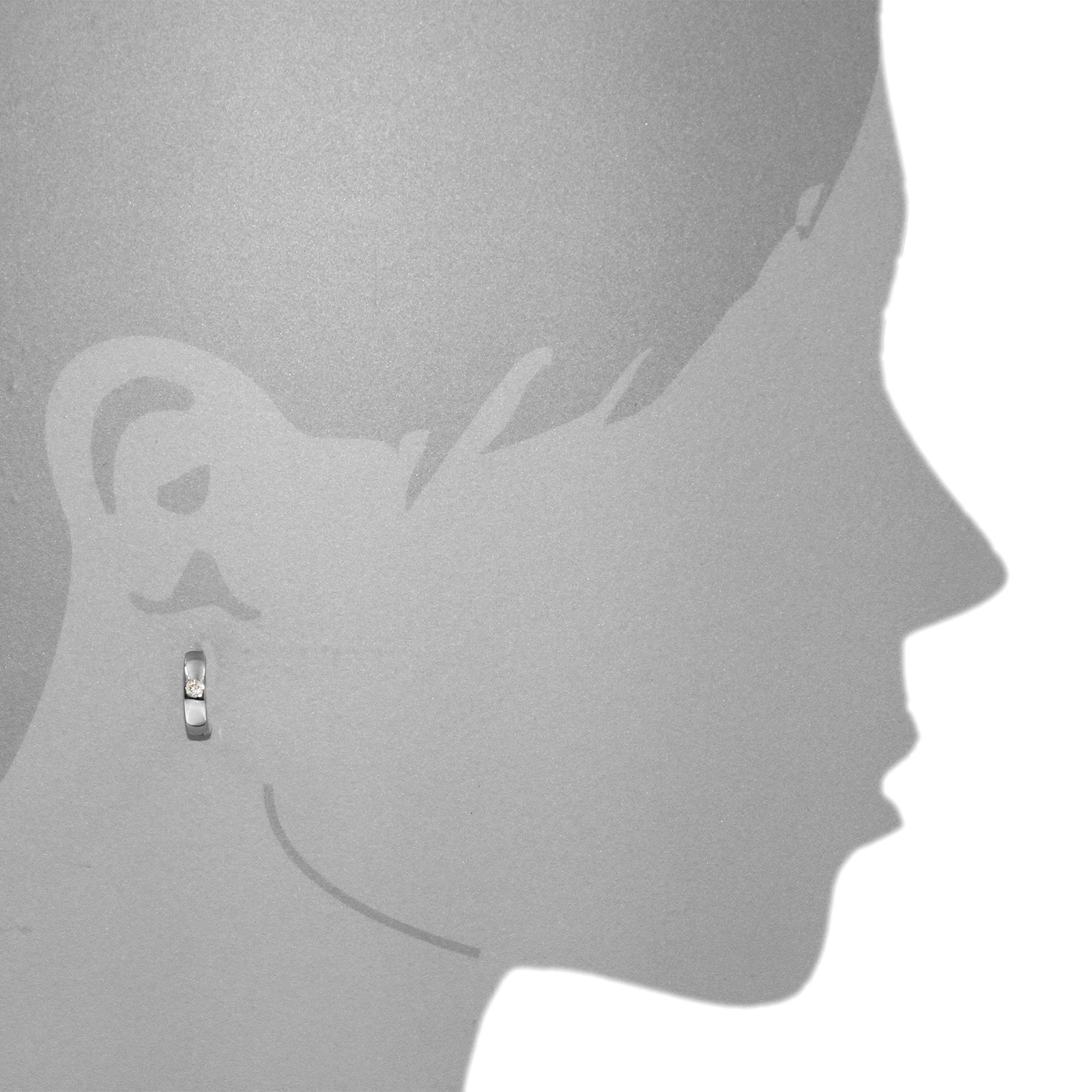 OSTSEE-SCHMUCK Klappcreolen »- Alessia - Silber 925/000 - Zirkonia«