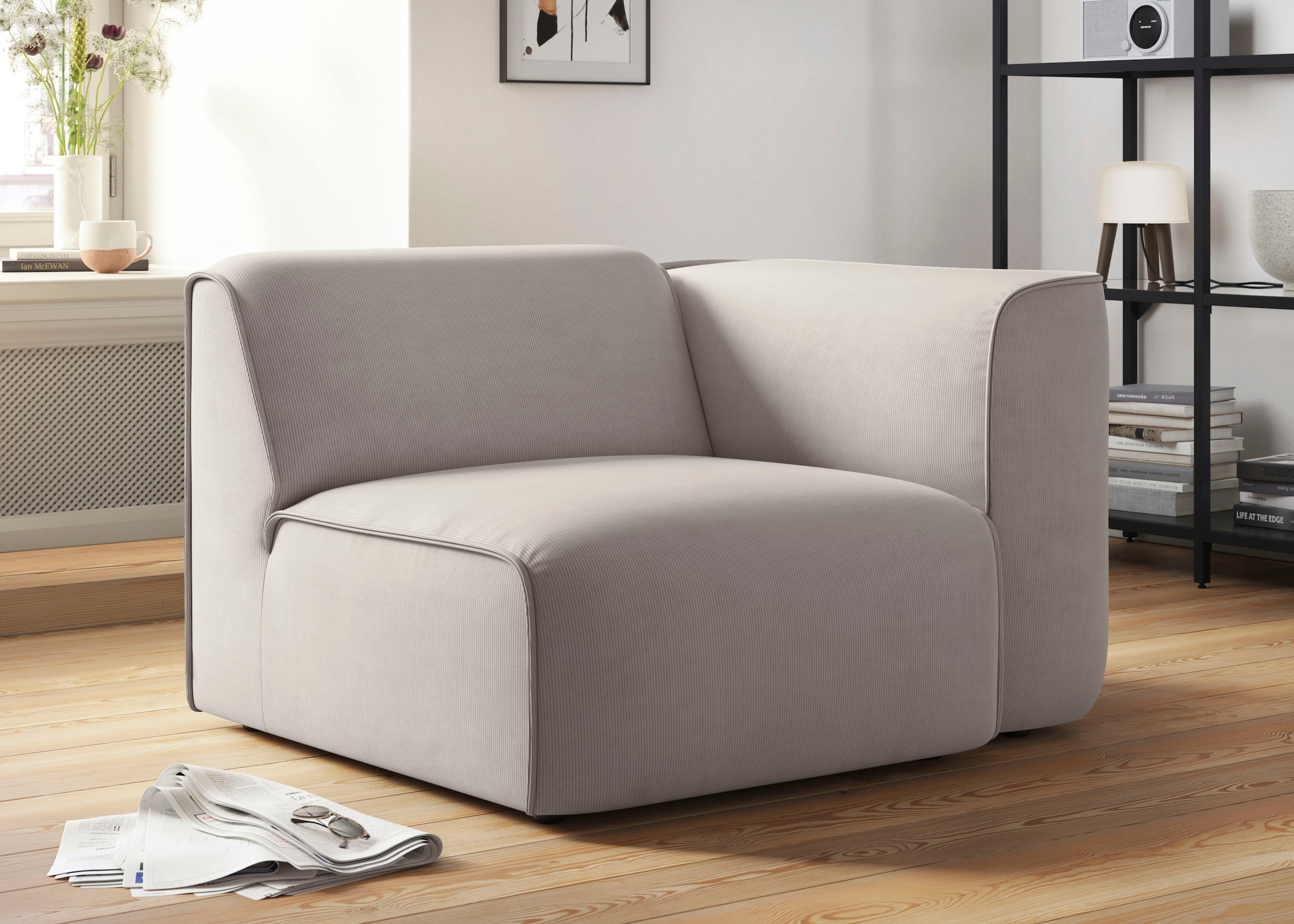 RAUM.ID Sessel »Merid Sofa-Eckelement, Maße B/T/H: 109/97/46 cm«, als Modul oder separat verwendbar, für individuelle Zusammenstellung