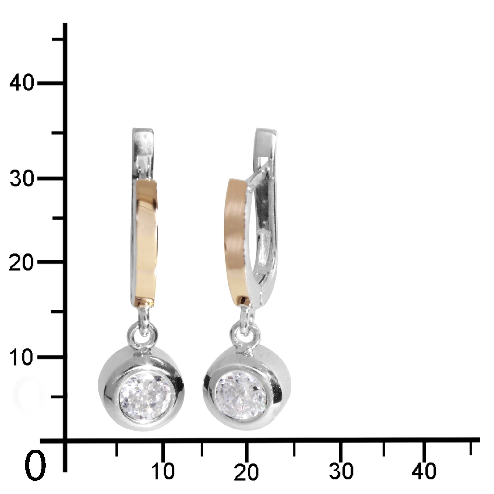 OSTSEE-SCHMUCK Paar Ohrhänger »- Sunny Exklusiv - Silber 925/000 & Gold 585/000 - Zirkonia«