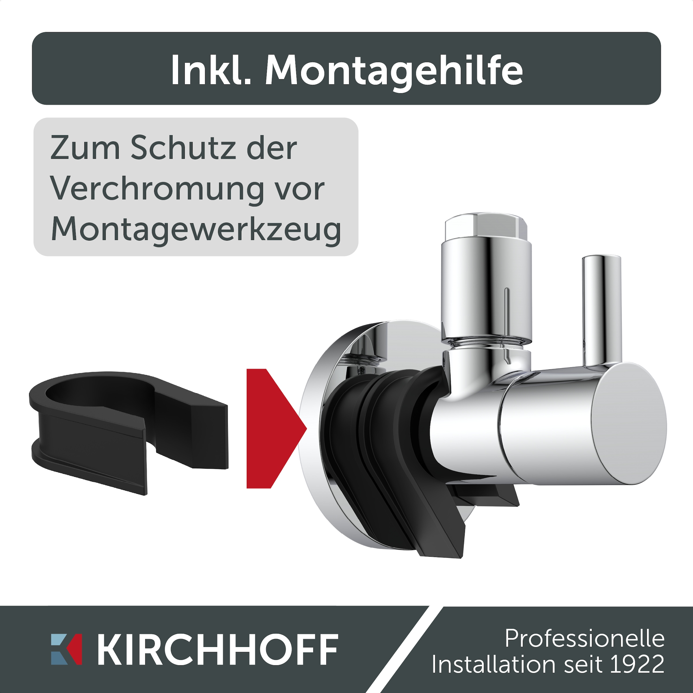 Kirchhoff Eckventil, Universal Eckventil mit Schnellverschluss, ½“