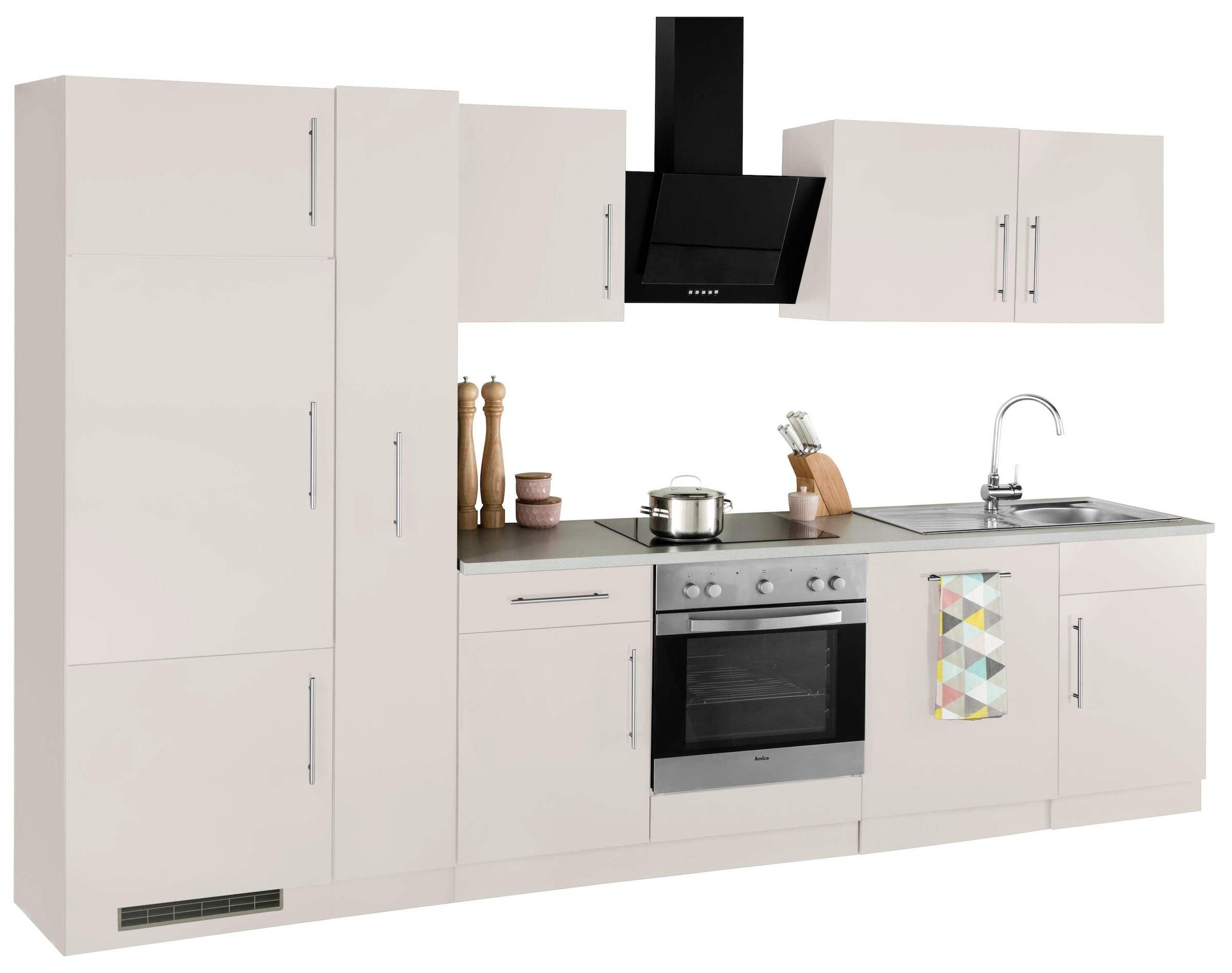 wiho Küchen Küchenzeile "Cali" ohne E-Geräte, Breite 310 cm