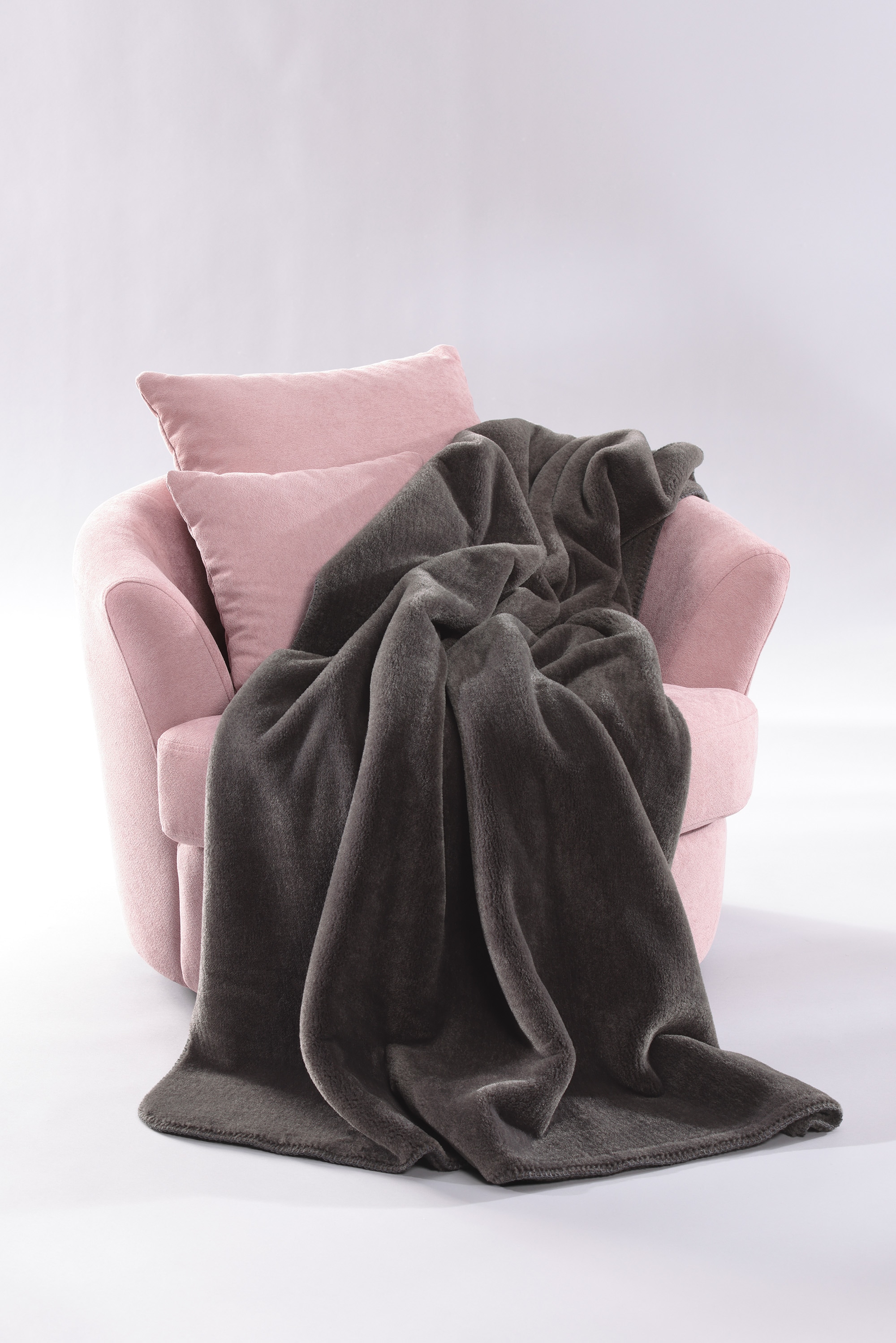 Biederlack Wohndecke »Wohndecke Wool Feel im Pelz-Look«, mit gektteltem Zierstich
