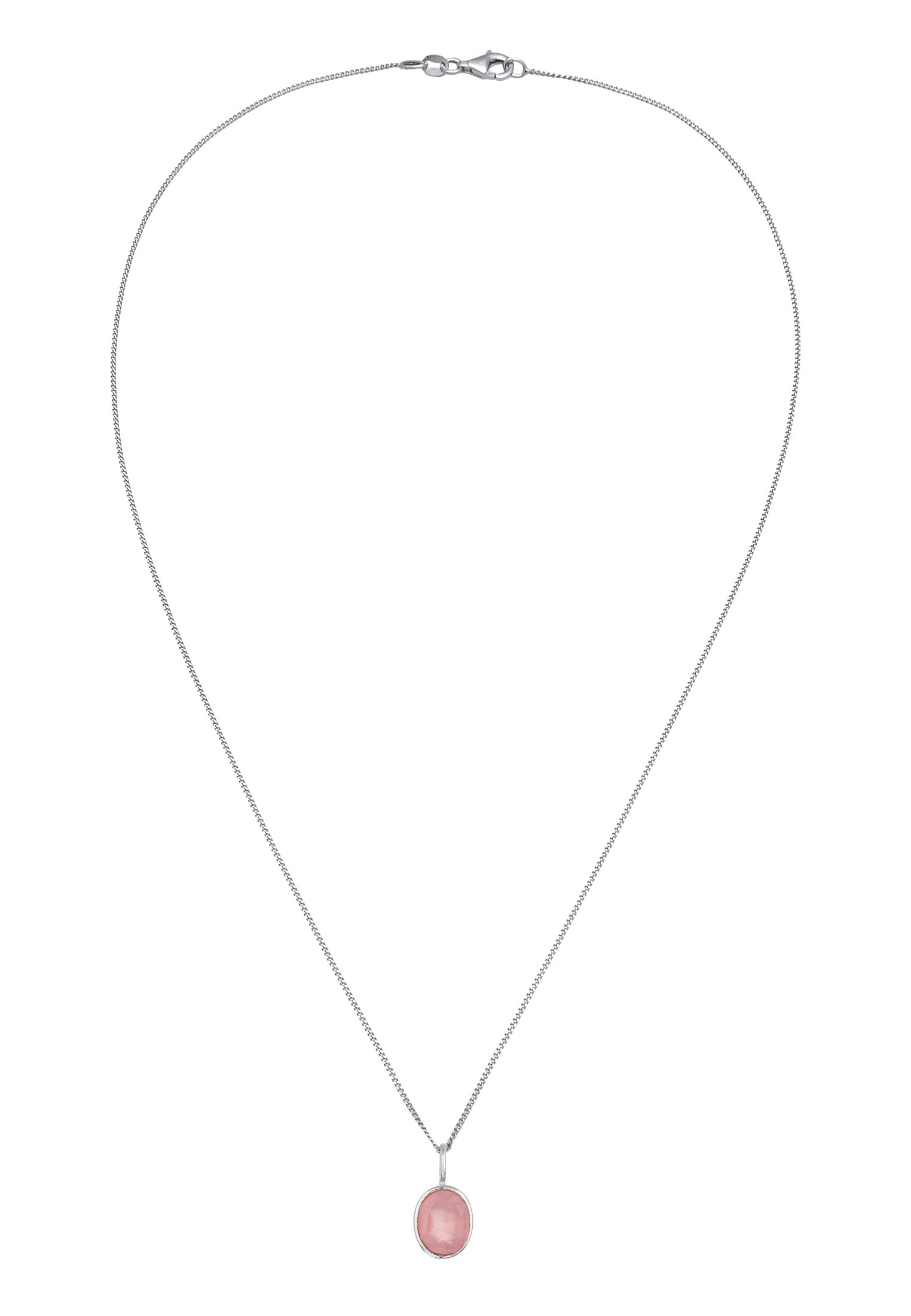 Elli Silberkette »Halskette Anhänger Edelstein Quarz Rosé 925 Sterling Silber«