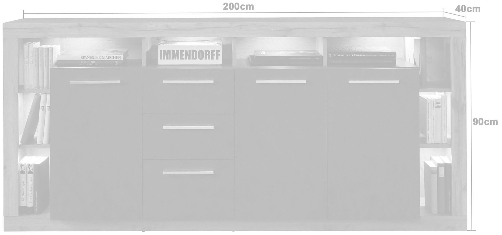 INOSIGN Sideboard »Gwendolyn«, moderner, großer Wohnzimmerschrank