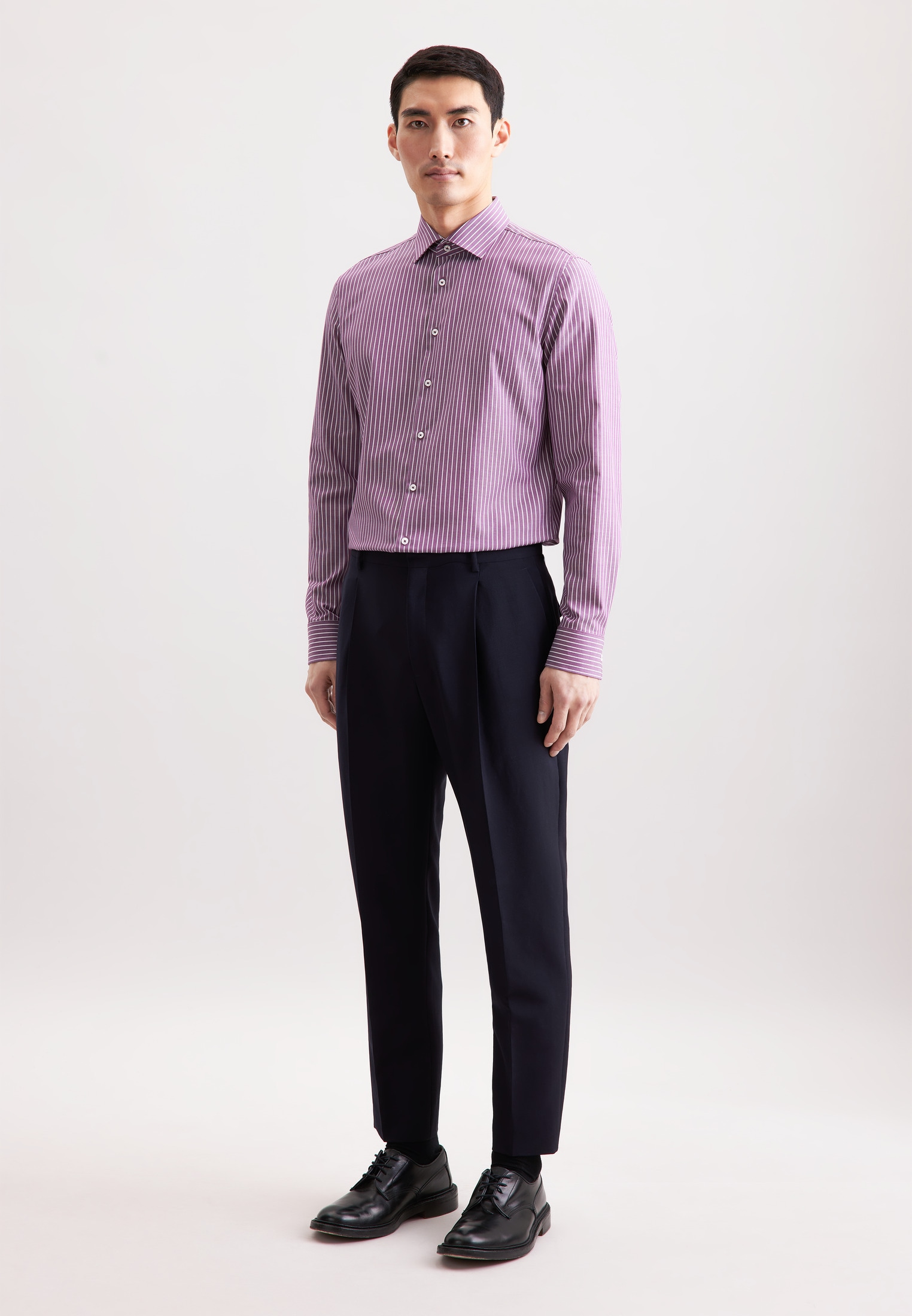 seidensticker Businesshemd »Schwarze Rose« Slim 1/1 Kentkragen Gestreift