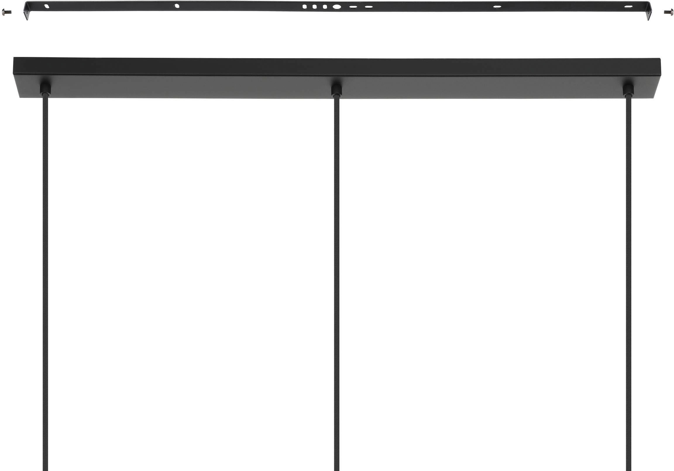 EGLO Hängeleuchte »AMSFIELD 1« E27 1 Stk. Hängeleuchte in schwarz aus Stahl  -  exkl. E27 - 40W