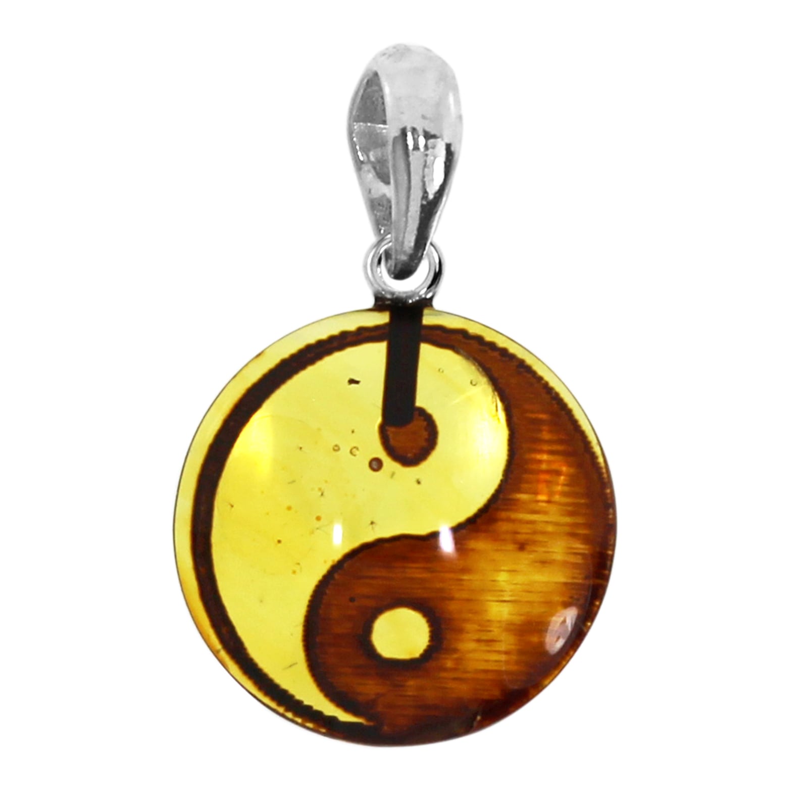 OSTSEE-SCHMUCK Kettenanhänger »- Yin-Yang - Silber 925/000 - Bernstein«