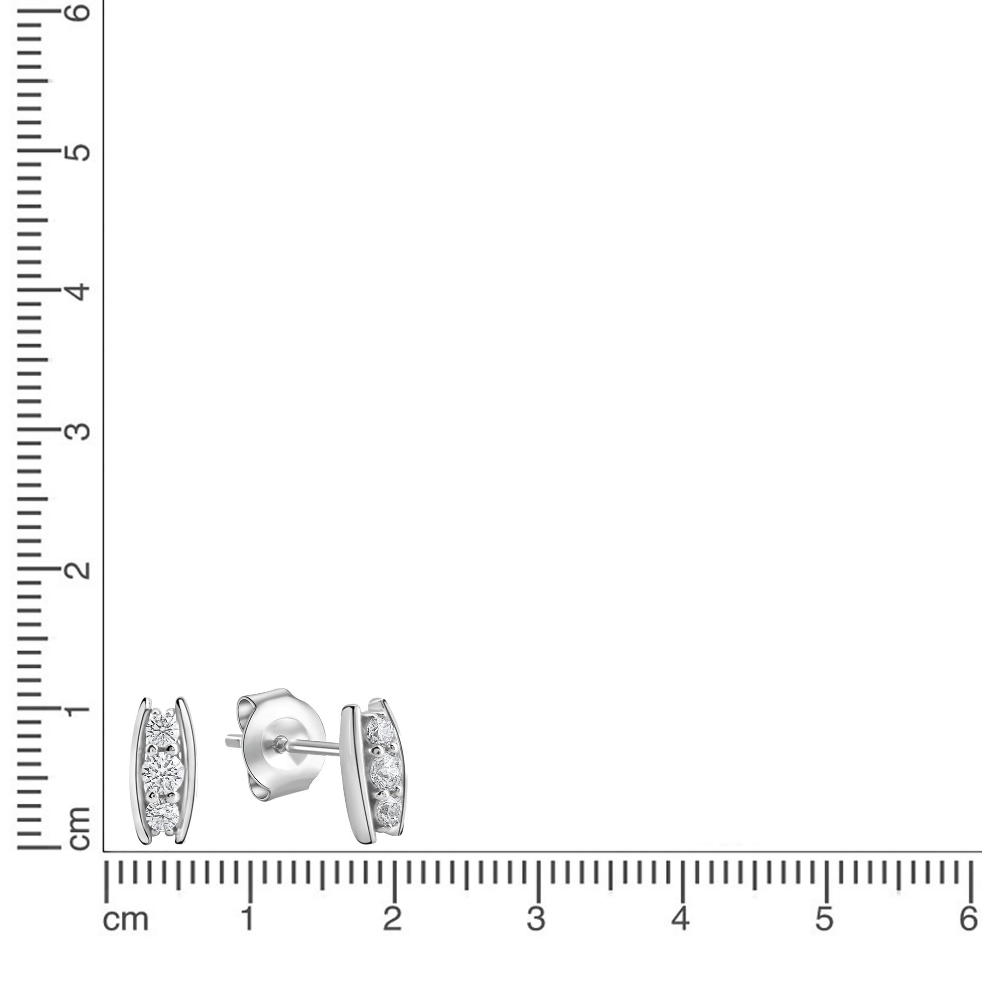 Firetti Paar Ohrstecker »Schmuck Geschenk Silber 925 Ohrschmuck Ohrringe« mit Zirkonia (synth.)