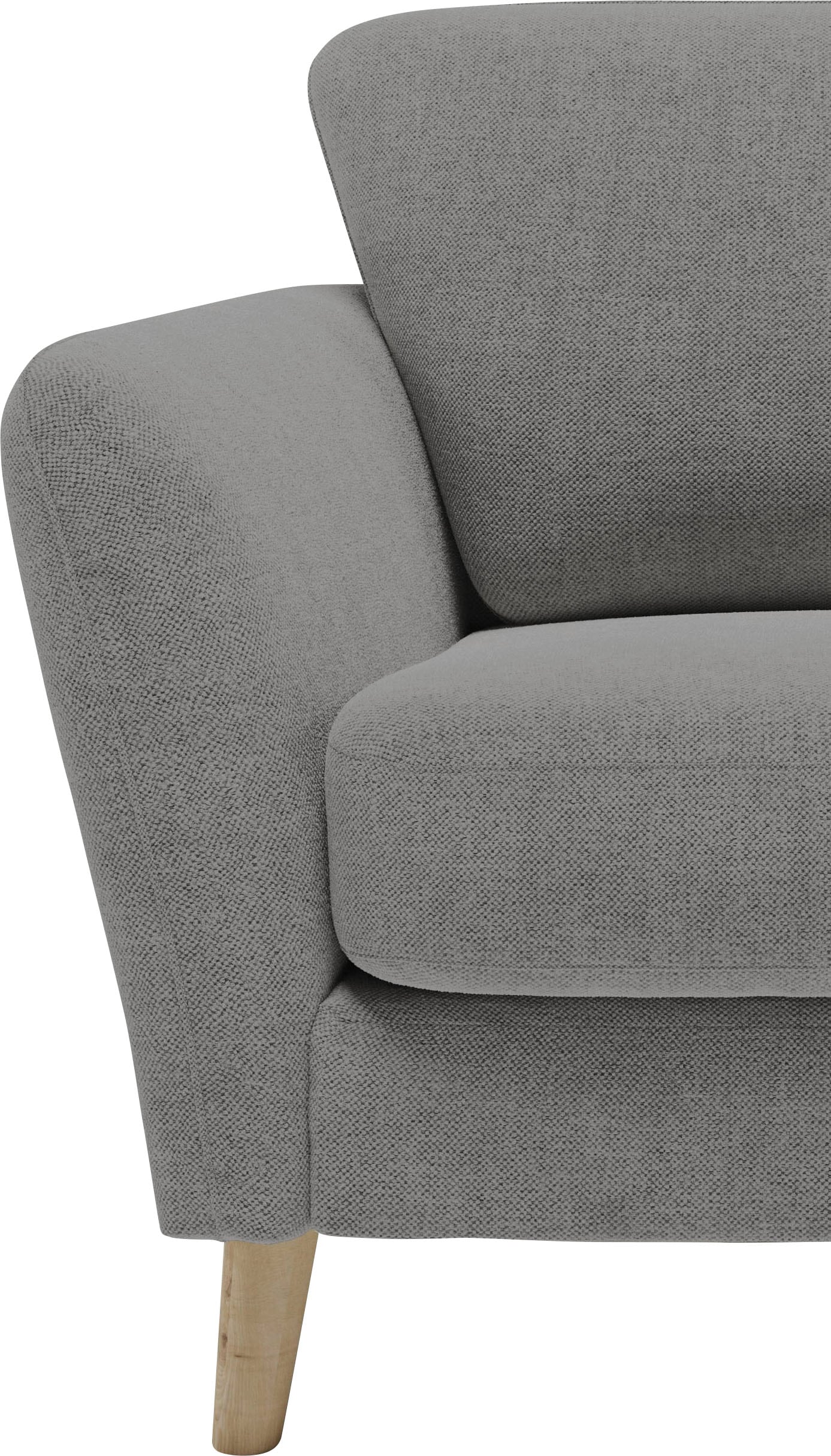 Home affaire Ecksofa »MARSEILLE 278/202 cm, L-Form, Ottom. rechts/links«, Massivholzbeine aus Eiche, in verschieden Bezügen und Farbvarianten