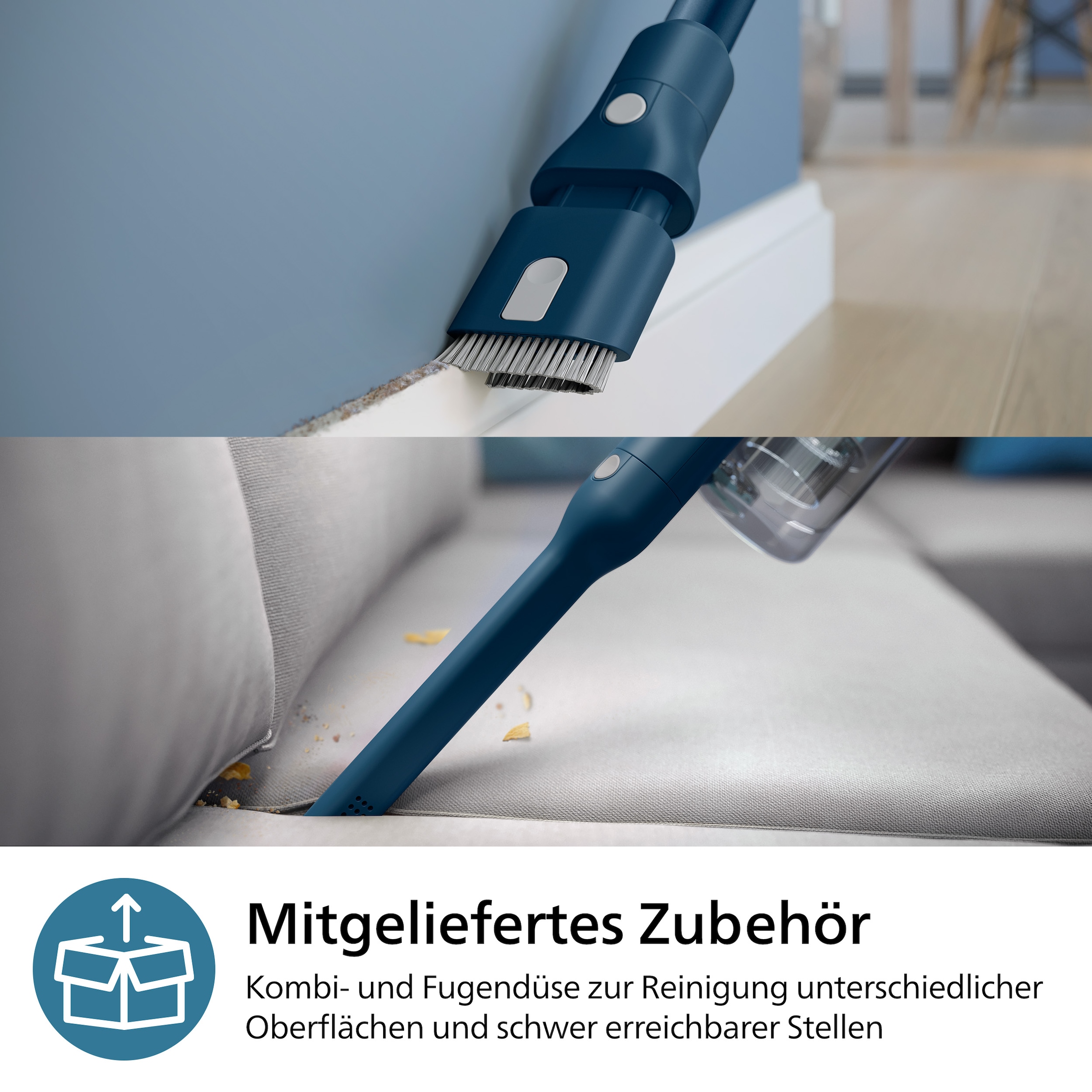 Philips Nass-Trocken-Akkusauger »XC5041/01 5000 Series „Teppichwunder“«, mit bis zu 60 Minuten Laufzeit und aufsteckbarem Aqua-Modul
