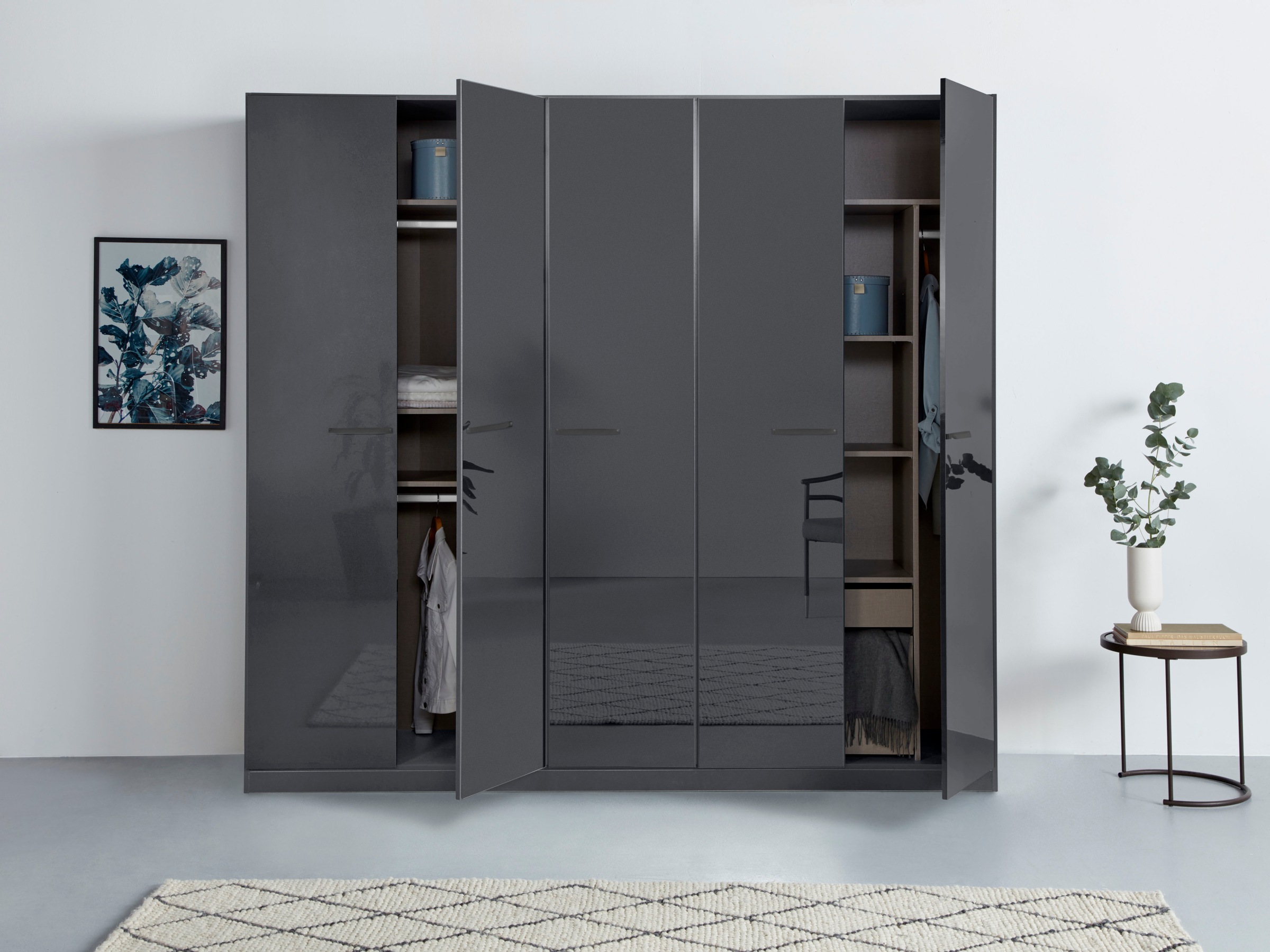 rauch Drehtürenschrank »Kleiderschrank Schrank Garderobe TOPSELLER OTELI inkl. Inneneinteilung«, mit 3 Innenschubladen extra Böden optional mit Spiegel MADE IN GERMANY