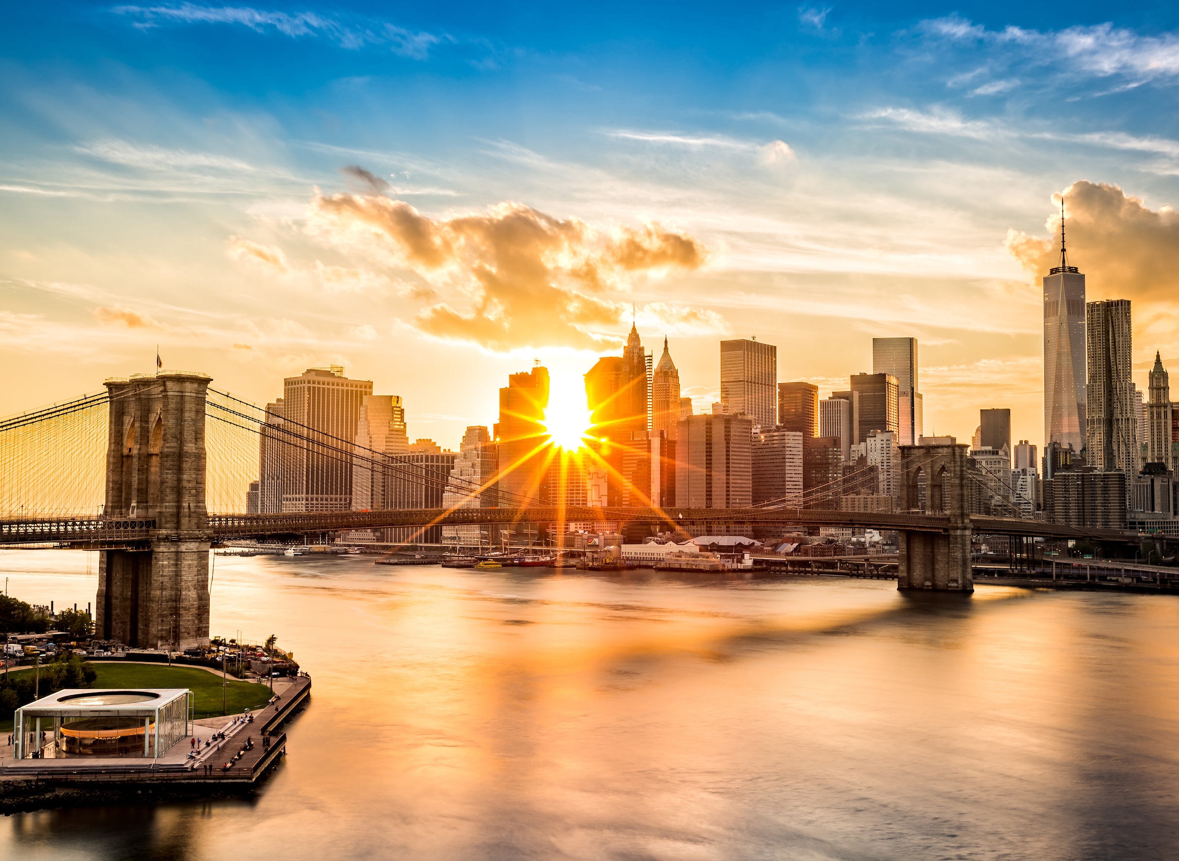 Fototapete »Brooklyn Bridge Sunset«