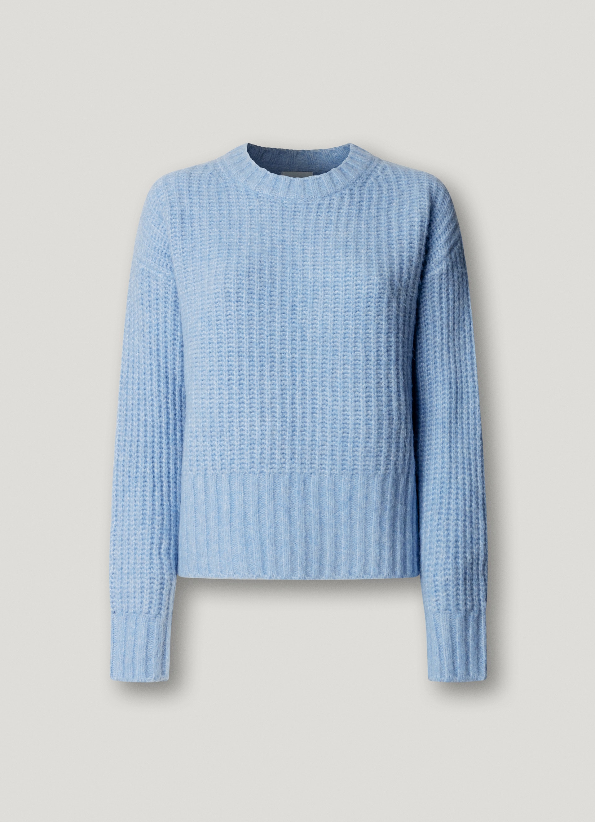 Pepe Jeans Strickpullover »ASHLEY CREW« mit Rundhalsausschnitt, Materialmix
