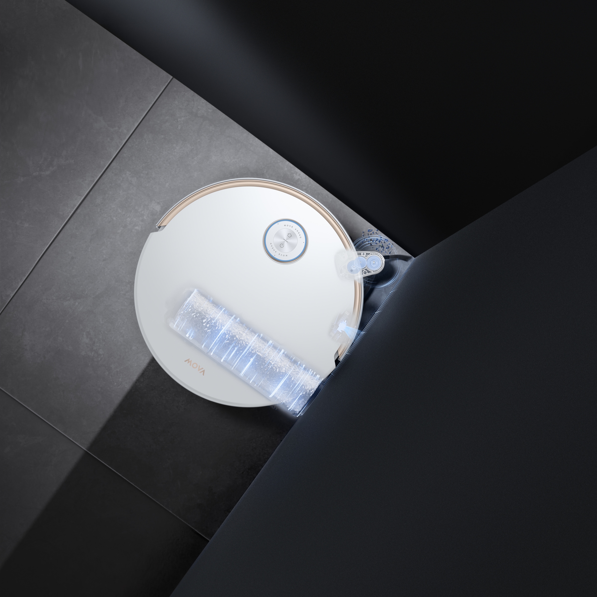 Mova Saugroboter »Z60 Ultra Roller Complete, App- & Sprachsteuerung,« Vollautomatische Basisstation, Anti-Verhedderungsbürste,