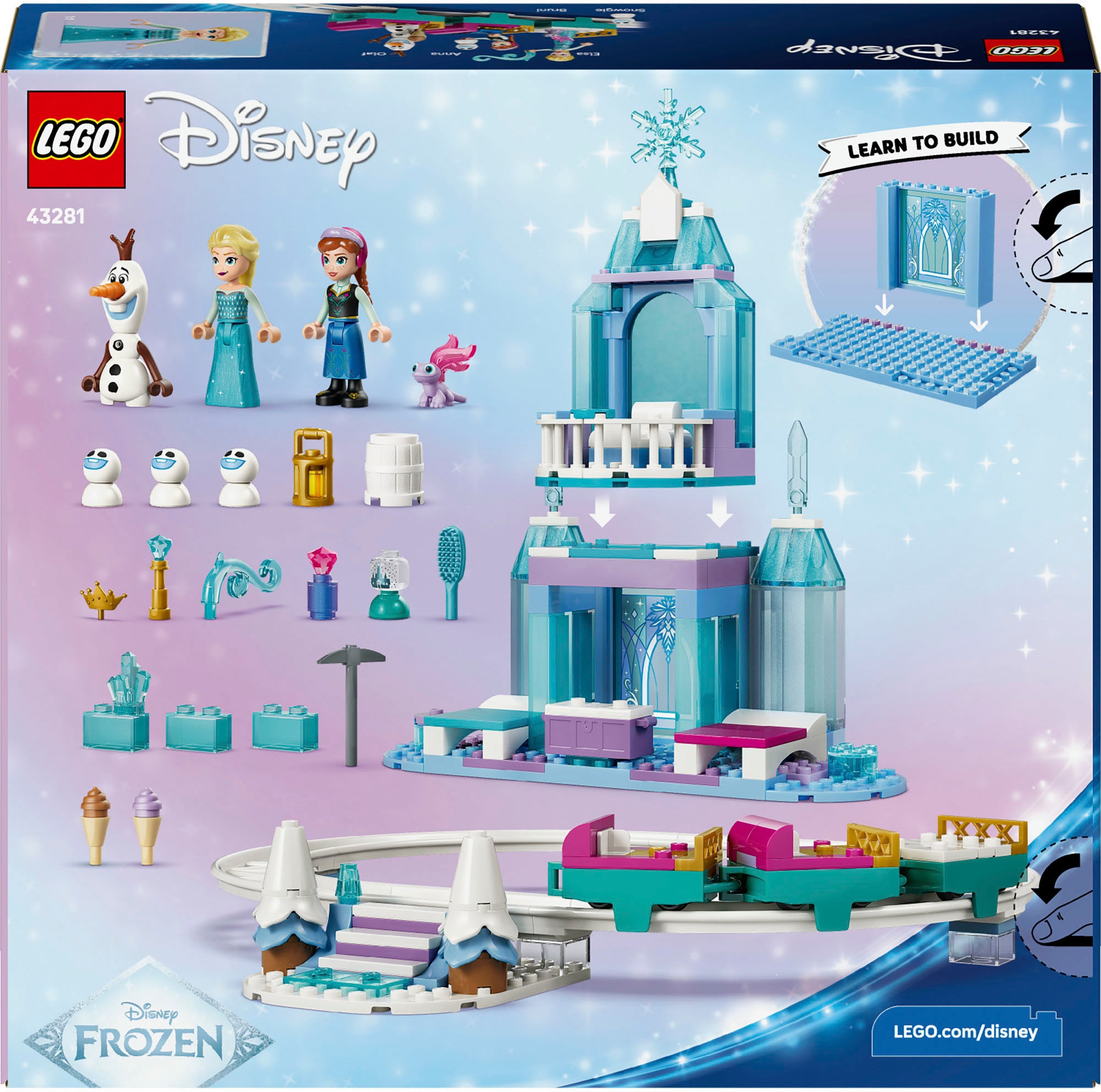 LEGO® Konstruktionsspielsteine »Elsas Schlittenfahrt um den Eispalast (43281), LEGO Disney Princess« Made in Europe