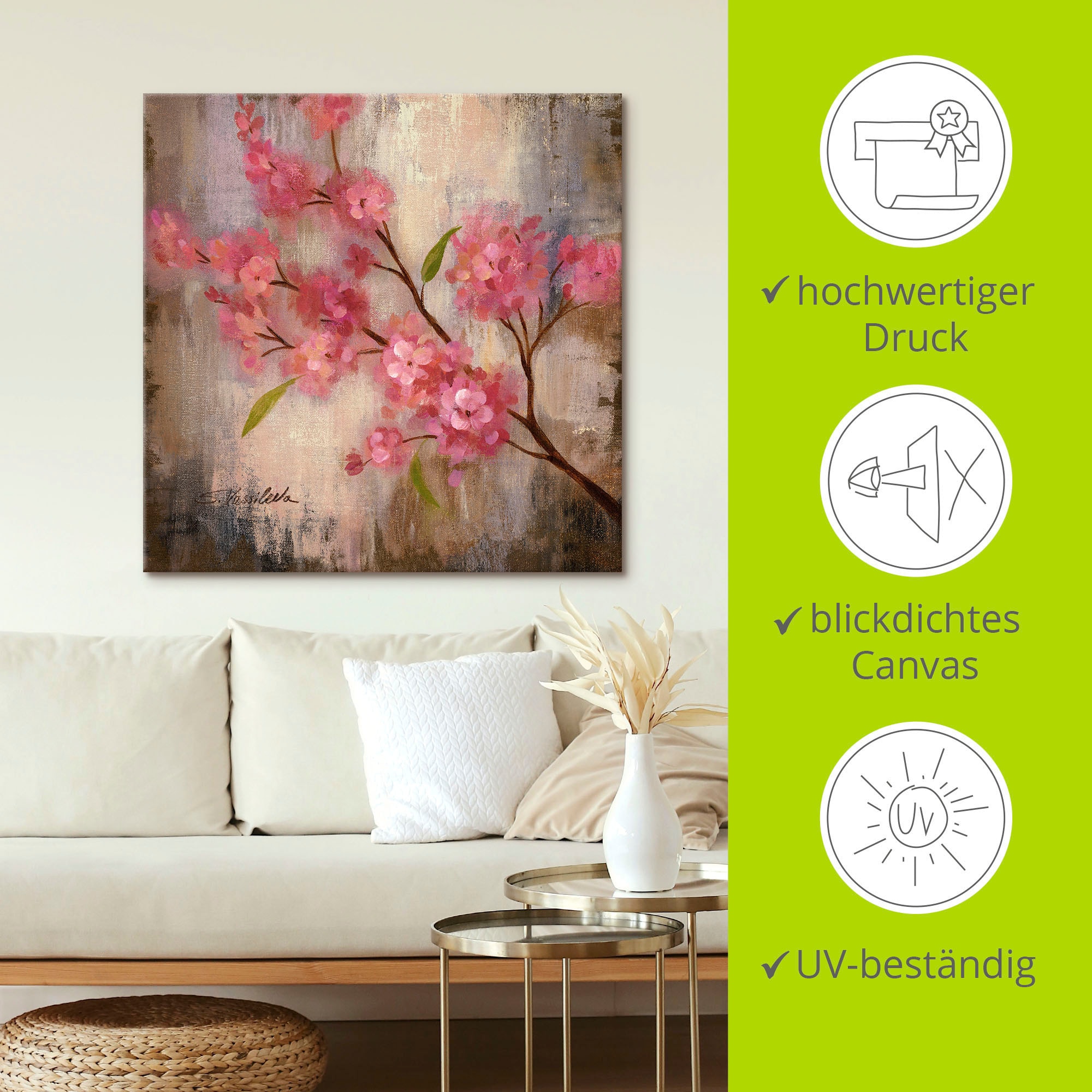 Artland Wandbild »Kirschblüte II« 1 Stk. tlg. als Leinwandbild, Poster in verschied. Größen