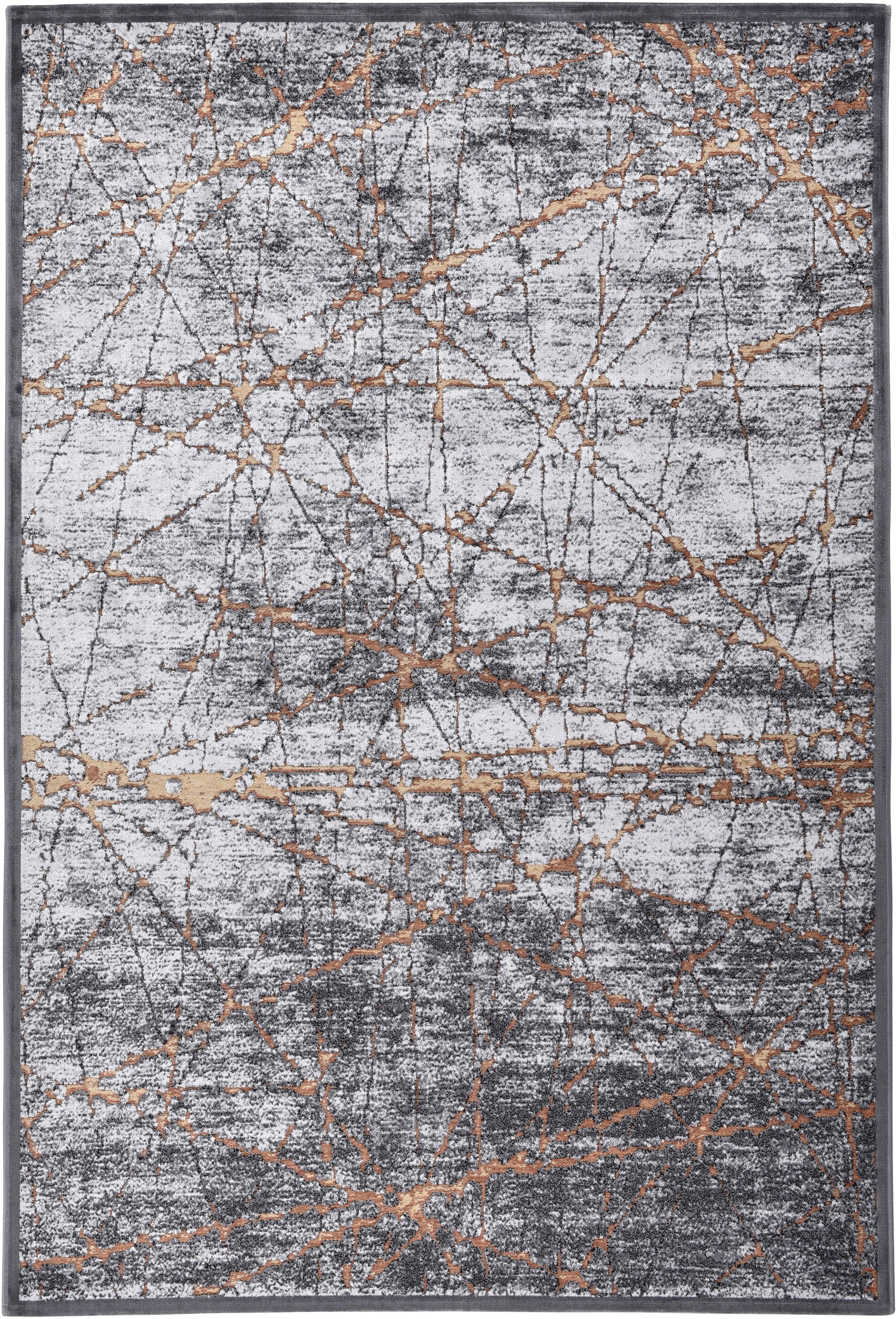 Gino Falcone Teppich »Orelia 103« rechteckig 7 mm Höhe Kurzflor, modernes Design, mit leichtem Glanz, Wohnzimmer