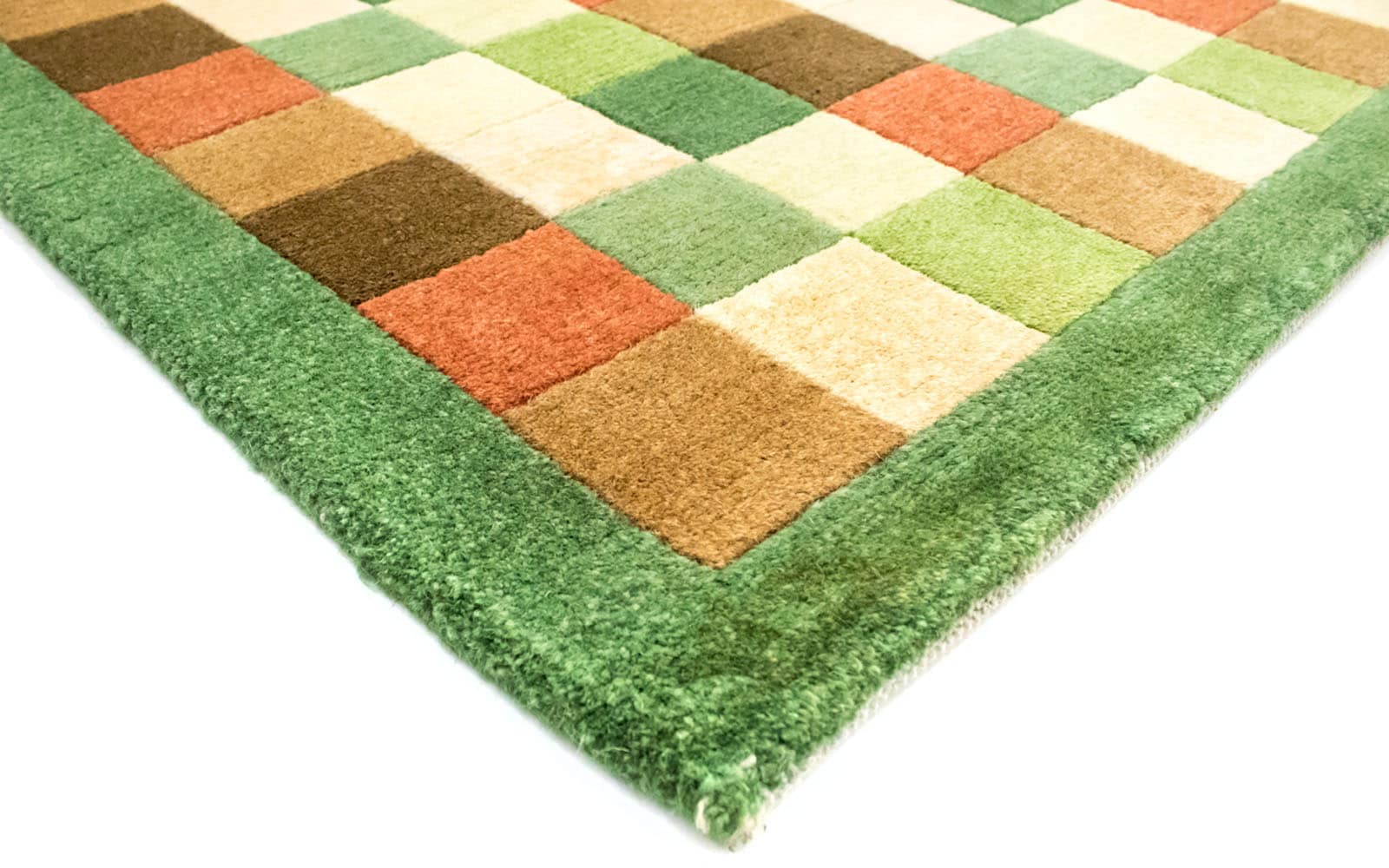 morgenland Wollteppich »Nepal Teppich handgeknüpft grün«, rechteckig,  handgeknüpft