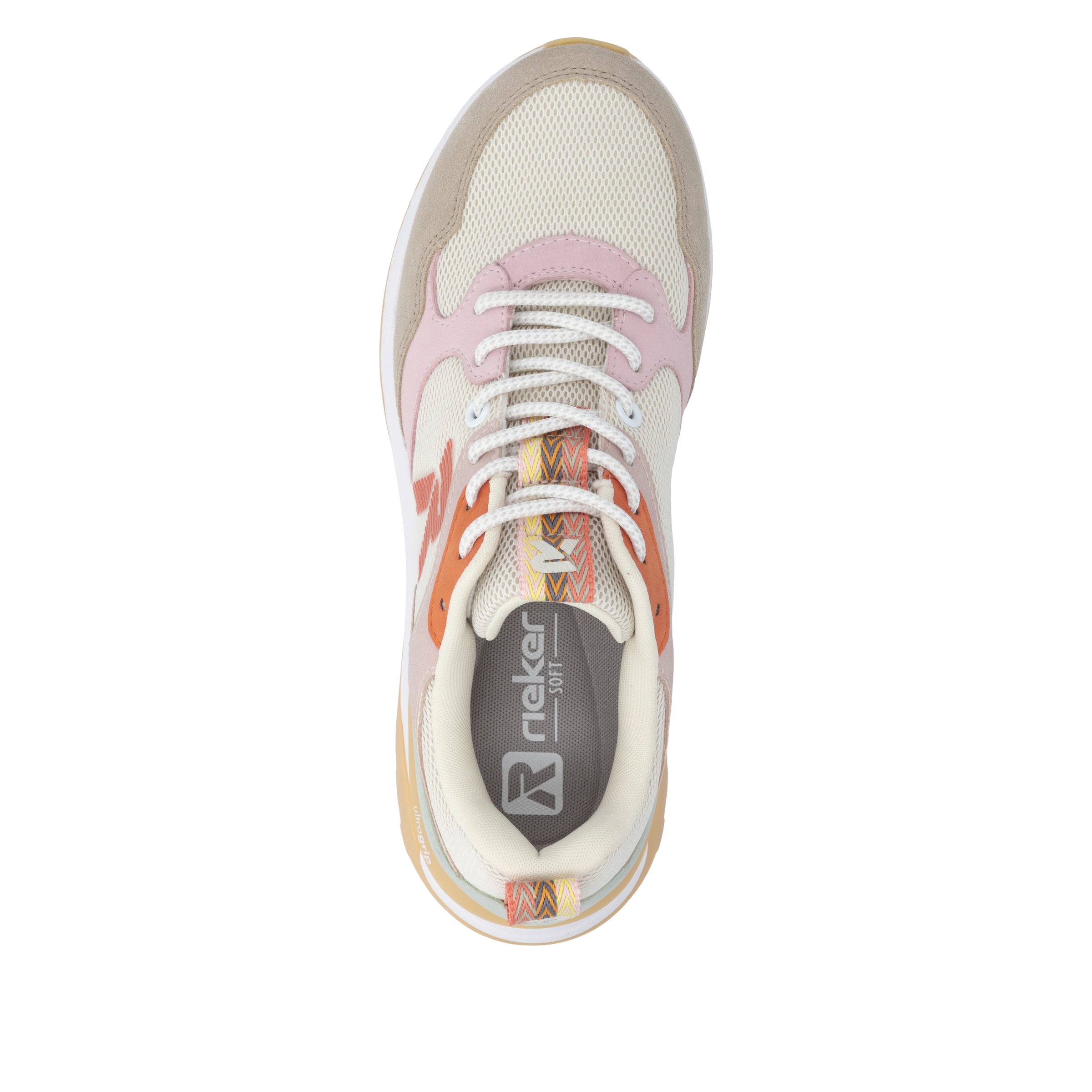 RIEKER Sport Keilsneaker  Schnürschuh, Freizeitsneaker, Halbschuh mit gepolstertem Schaftrand