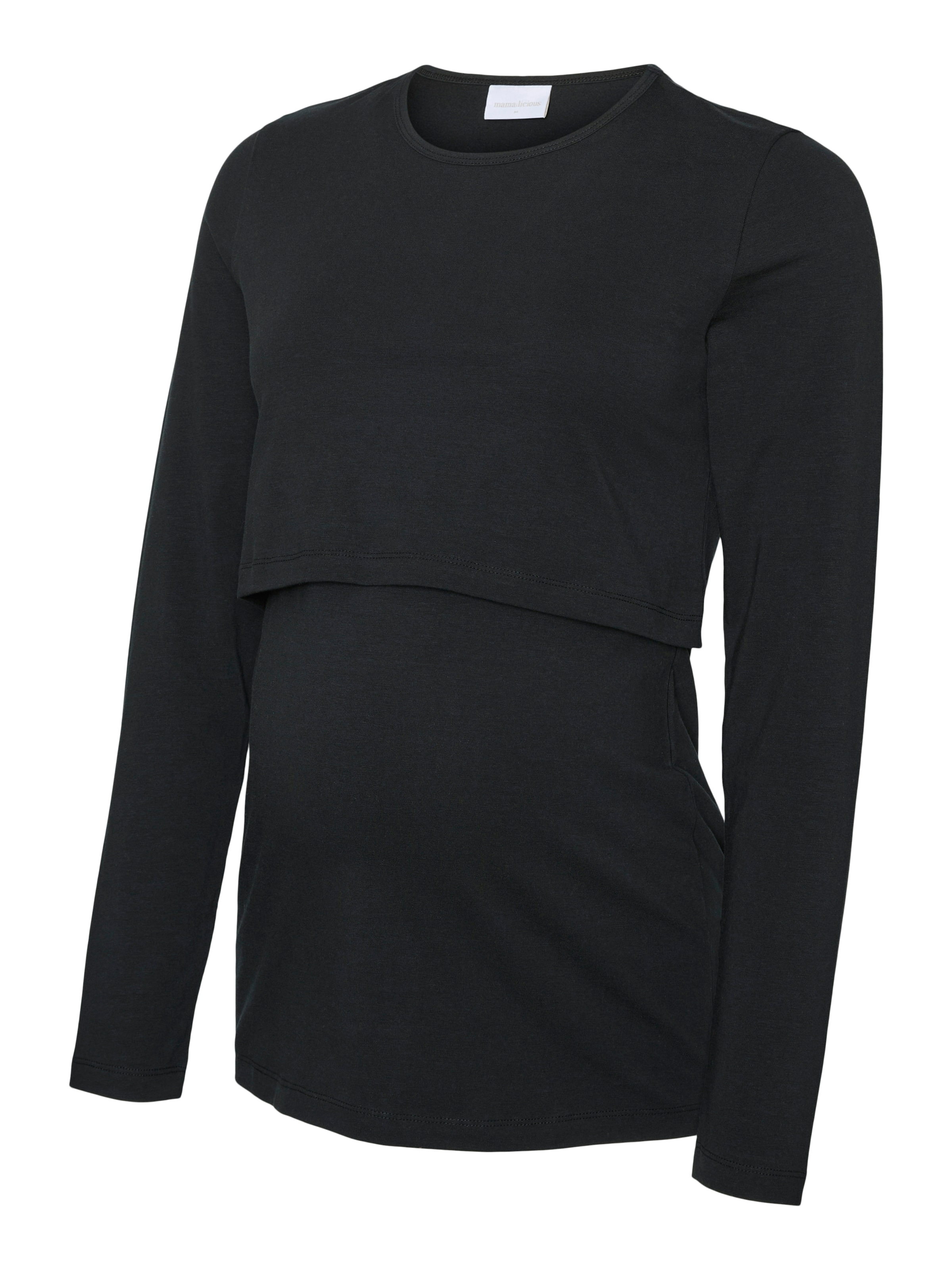Mamalicious Langarmshirt »MLKERRIE JUNE LS JRS TOP 2F NOOS« Baumwollmischung, enger Schnitt