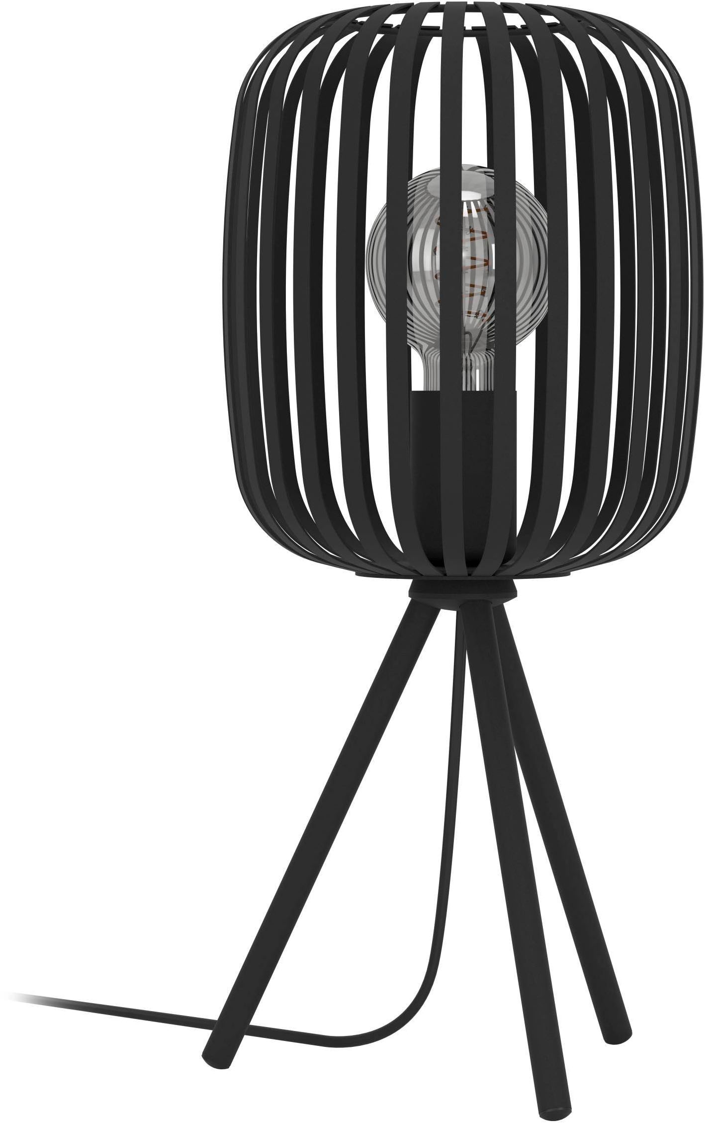EGLO Tischleuchte »Tischleuchte ROMAZZINA, exkl. E27, Stahl, Tischlampe« E27 Stativ Nachtischlampe, 20x 20x43,5cm, Dreibein, Deko Schlafzimmer